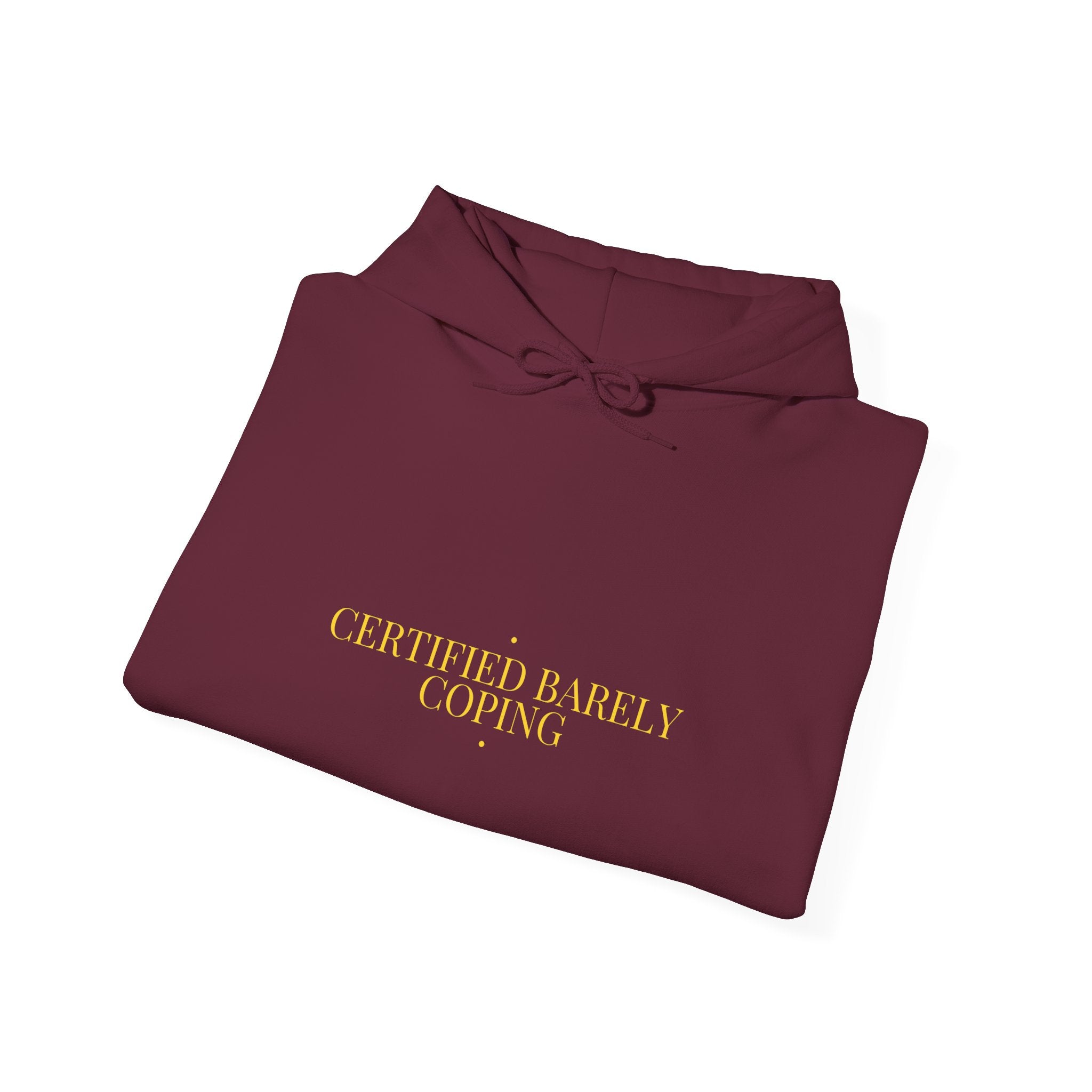 Certified Barely Coping - Trendy Teez Funny Hoodie mockup