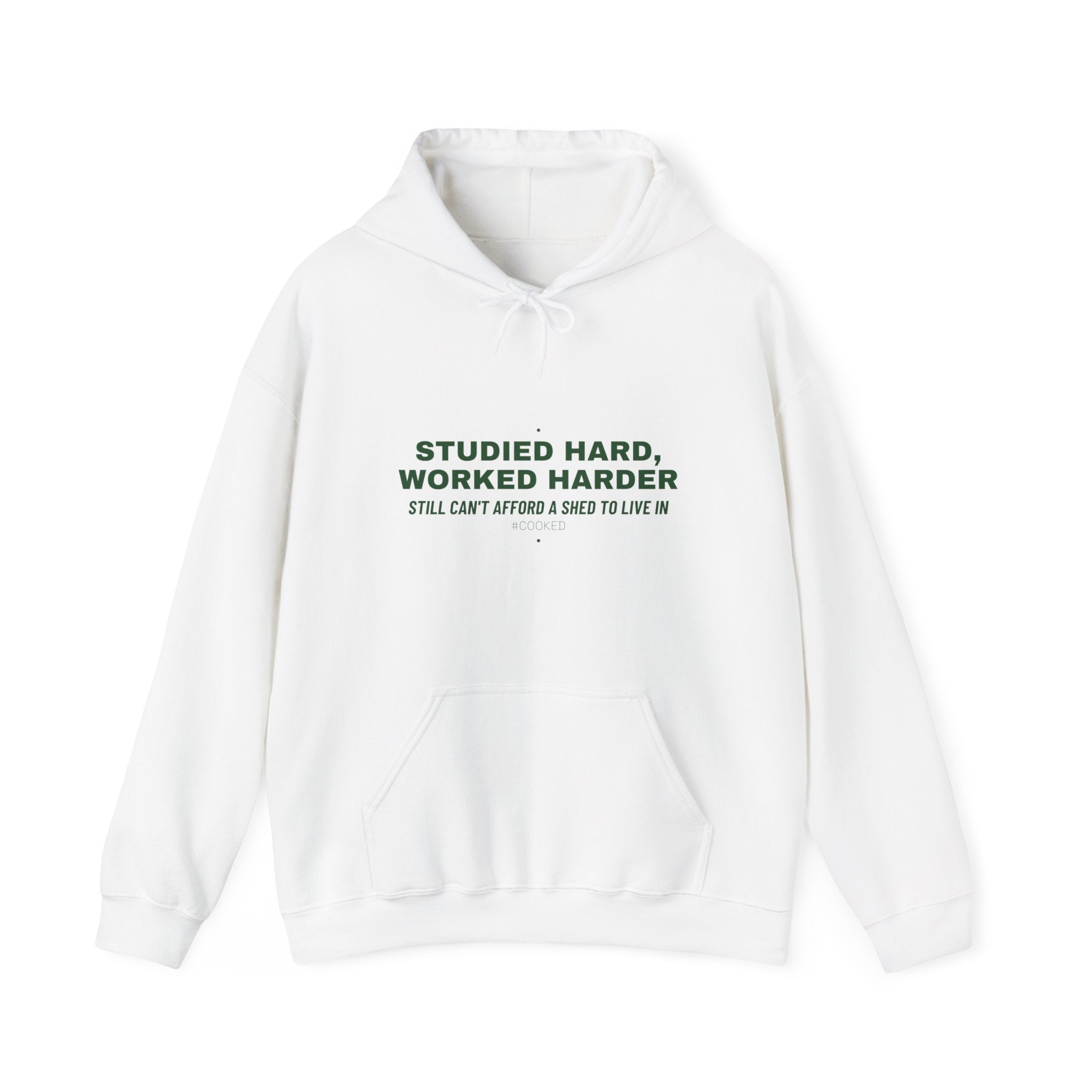 Studied Hard, Worked Harder - Trendy Teez Funny Hoodie mockup