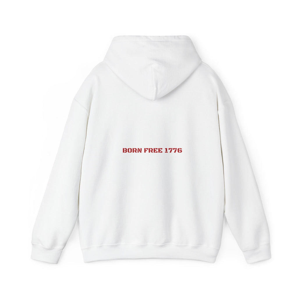 Born Free 1776 — Funny Hoodie (Back Print)
