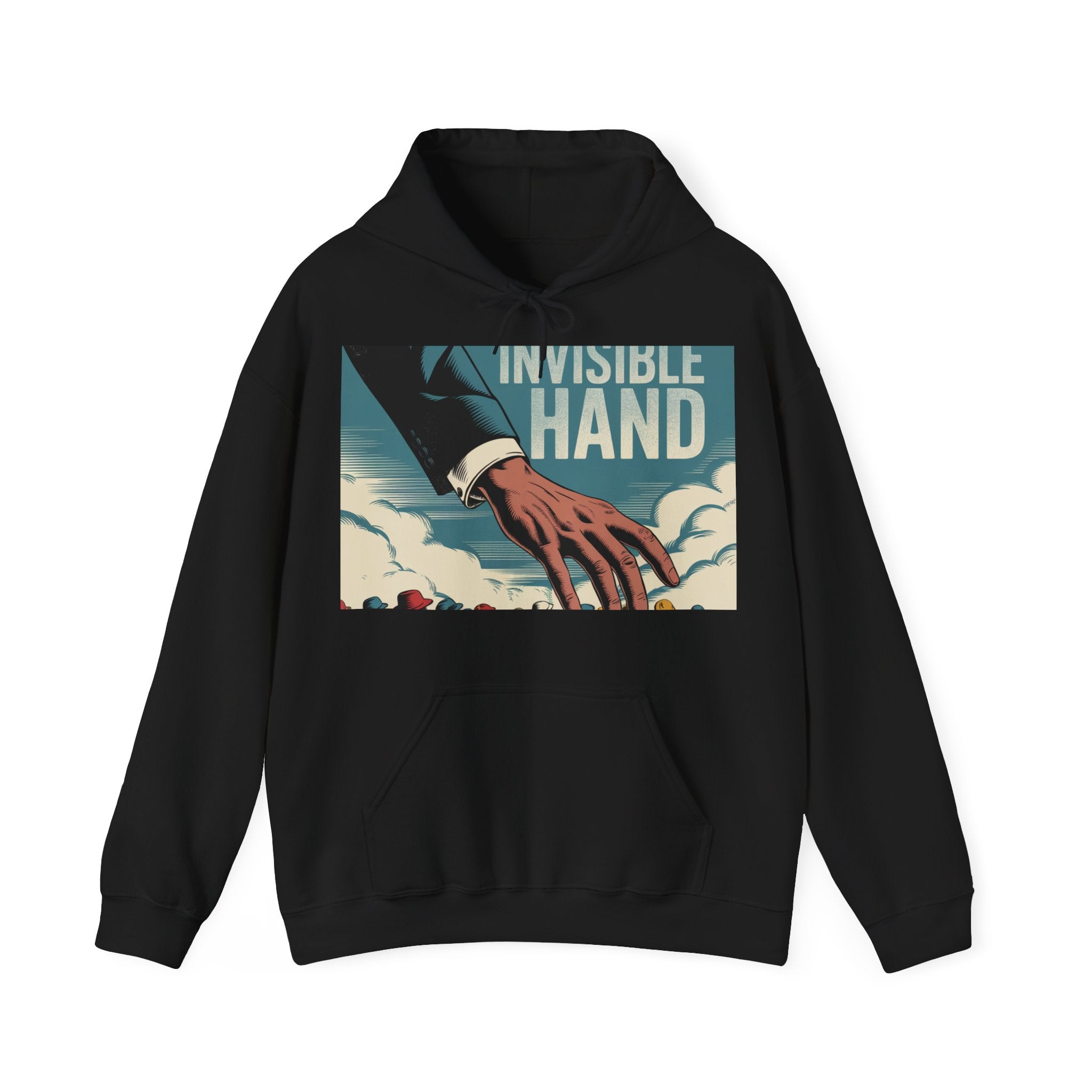 The Invisible Hand - Trendy Teez Funny Hoodie mockup
