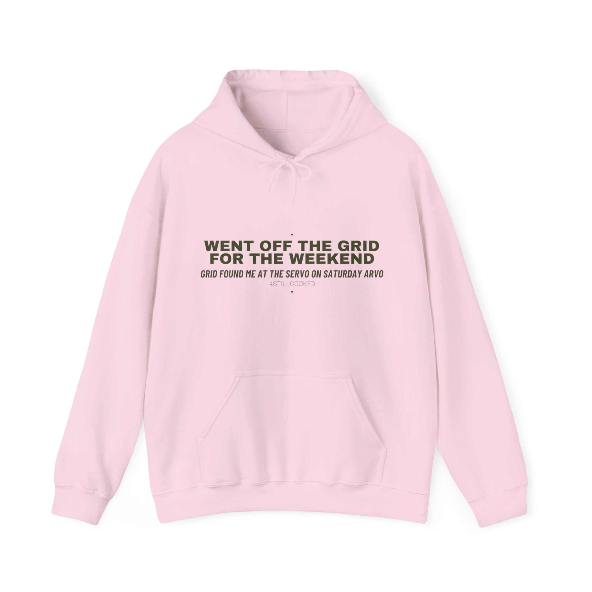 Went Off The Grid For The Weekend - Trendy Teez Funny Hoodie mockup
