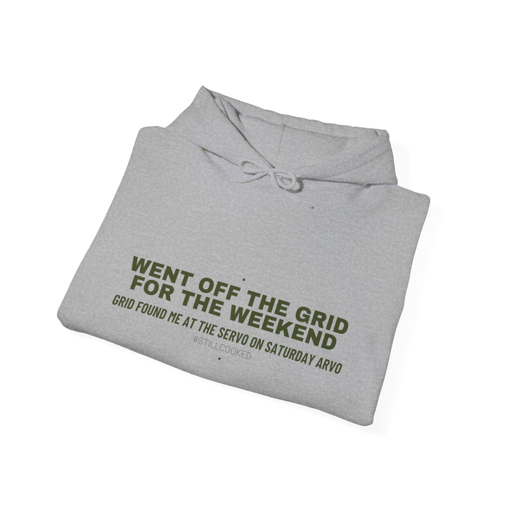 Went Off The Grid For The Weekend - Trendy Teez Funny Hoodie mockup
