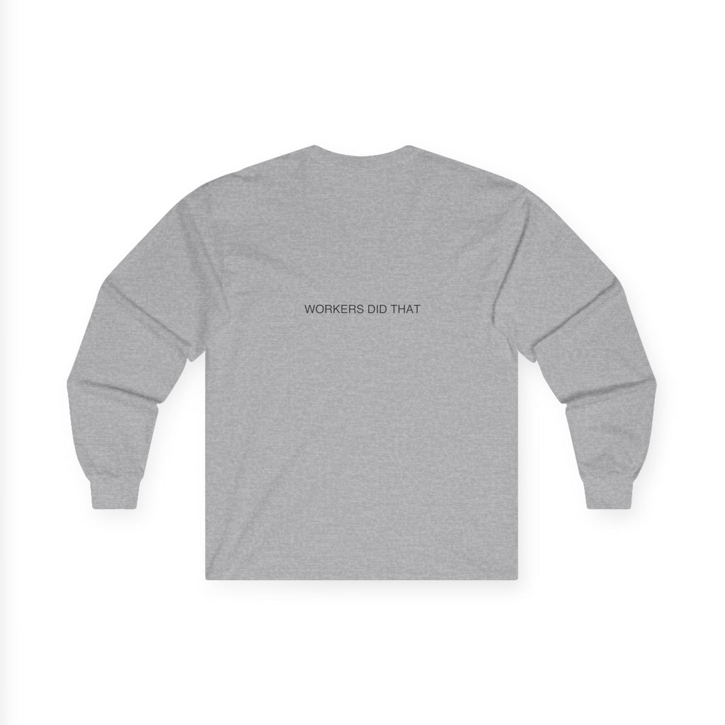 Workers Did That - Trendy Teez Funny Long Sleeve (Back Print) mockup