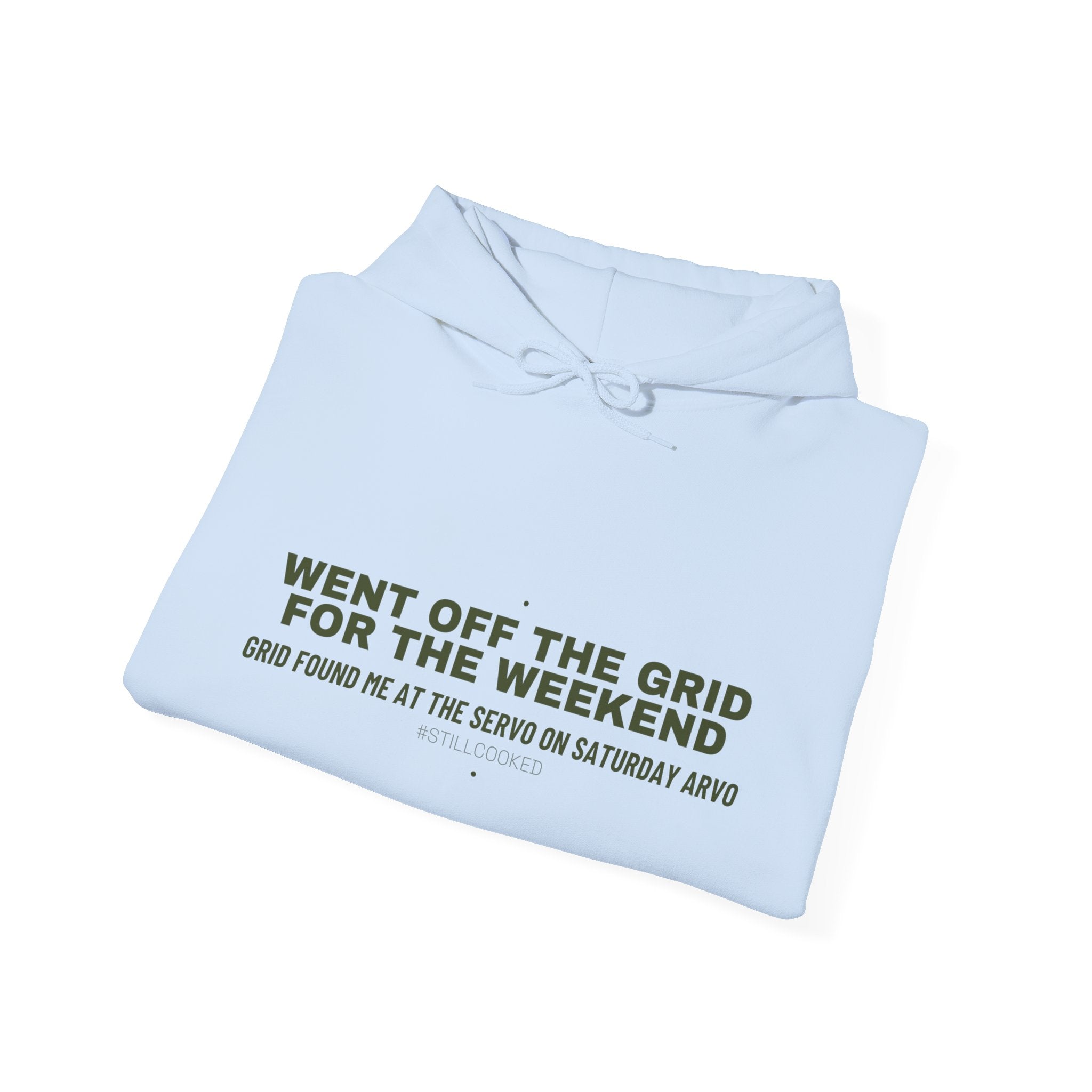 Went Off The Grid For The Weekend - Trendy Teez Funny Hoodie mockup