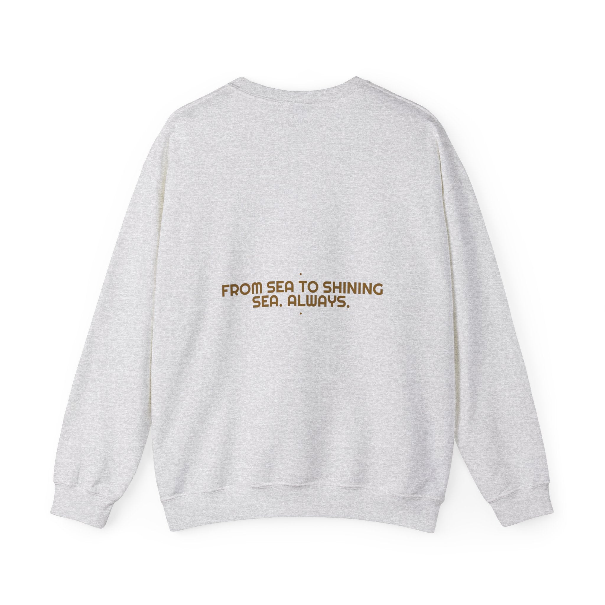 From Sea To Shining Sea. Always. - Trendy Teez Funny Crewneck (Back Print) mockup