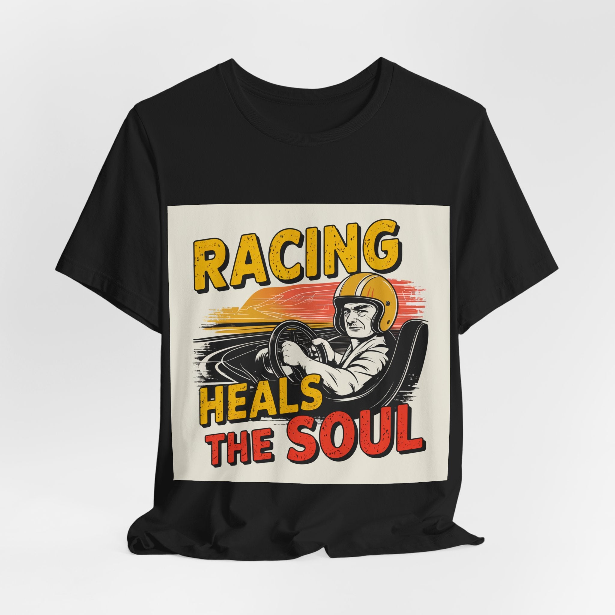 Racing Heals The Soul - Trendy Teez Funny Tee mockup
