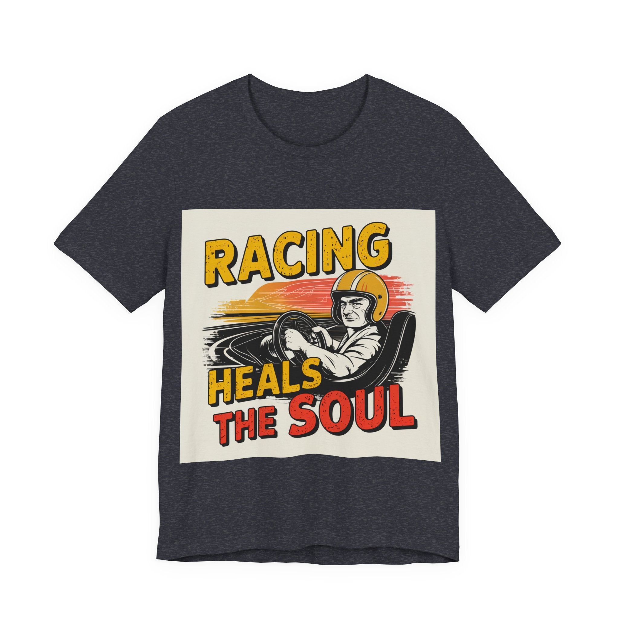 Racing Heals The Soul - Trendy Teez Funny Tee mockup
