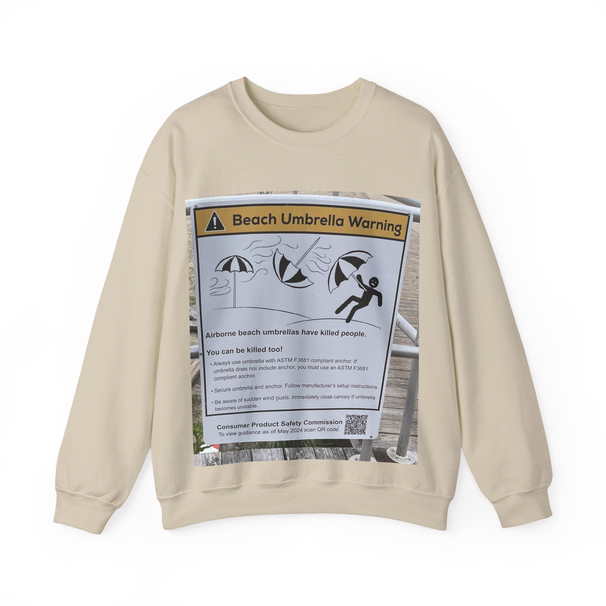 Flying Beach Umbrellas (Ocean City, Nj) — Hard Crewneck