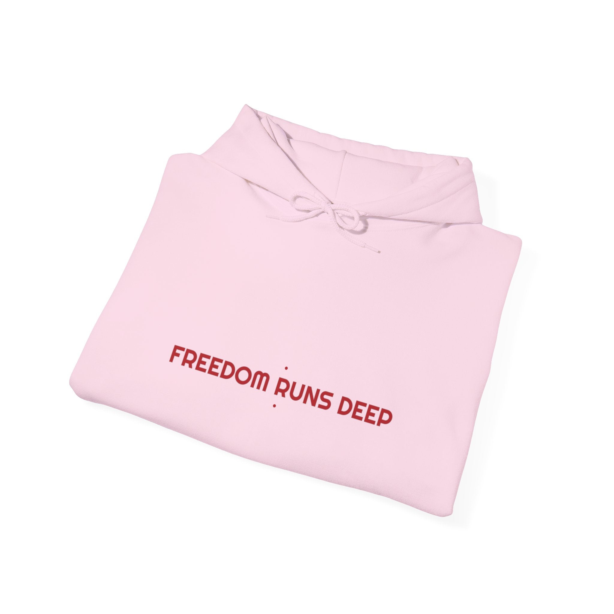 Freedom Runs Deep - Trendy Teez Funny Hoodie mockup