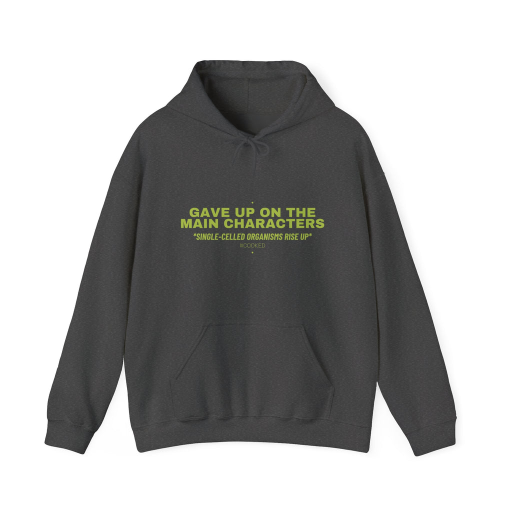 Gave Up On The Main Characters - Trendy Teez Funny Hoodie mockup