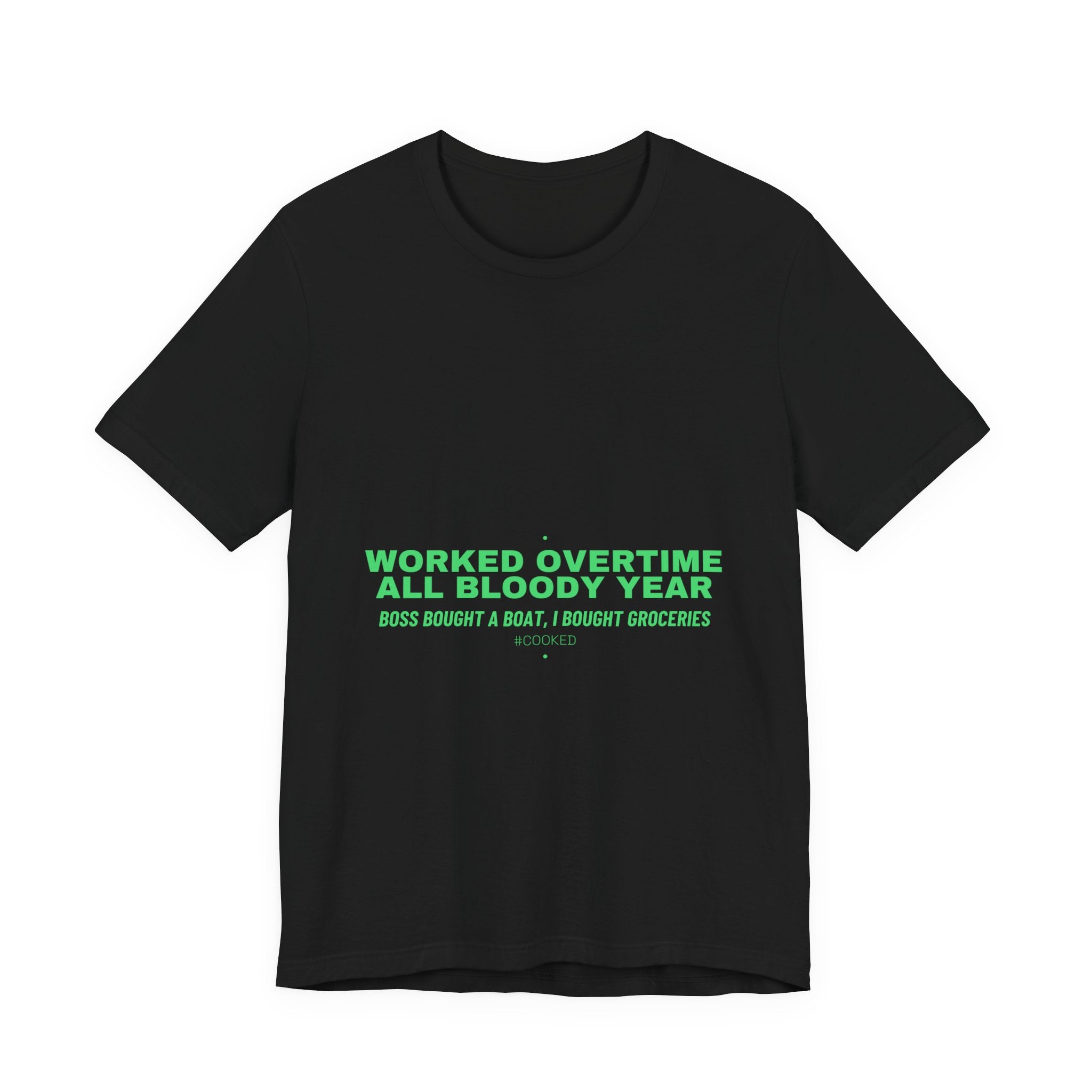 Worked Overtime All Bloody Year - Trendy Teez Funny Tee mockup