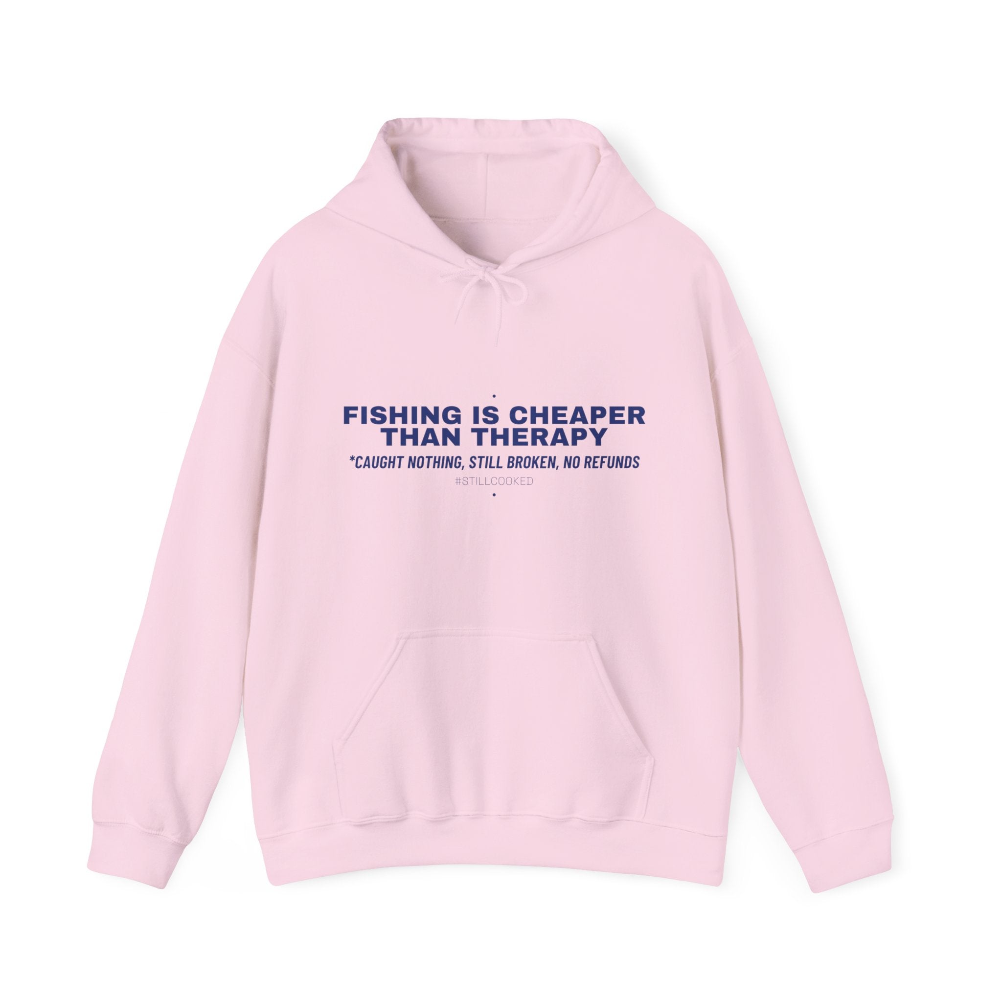 Fishing Is Cheaper Than Therapy - Trendy Teez Funny Hoodie mockup