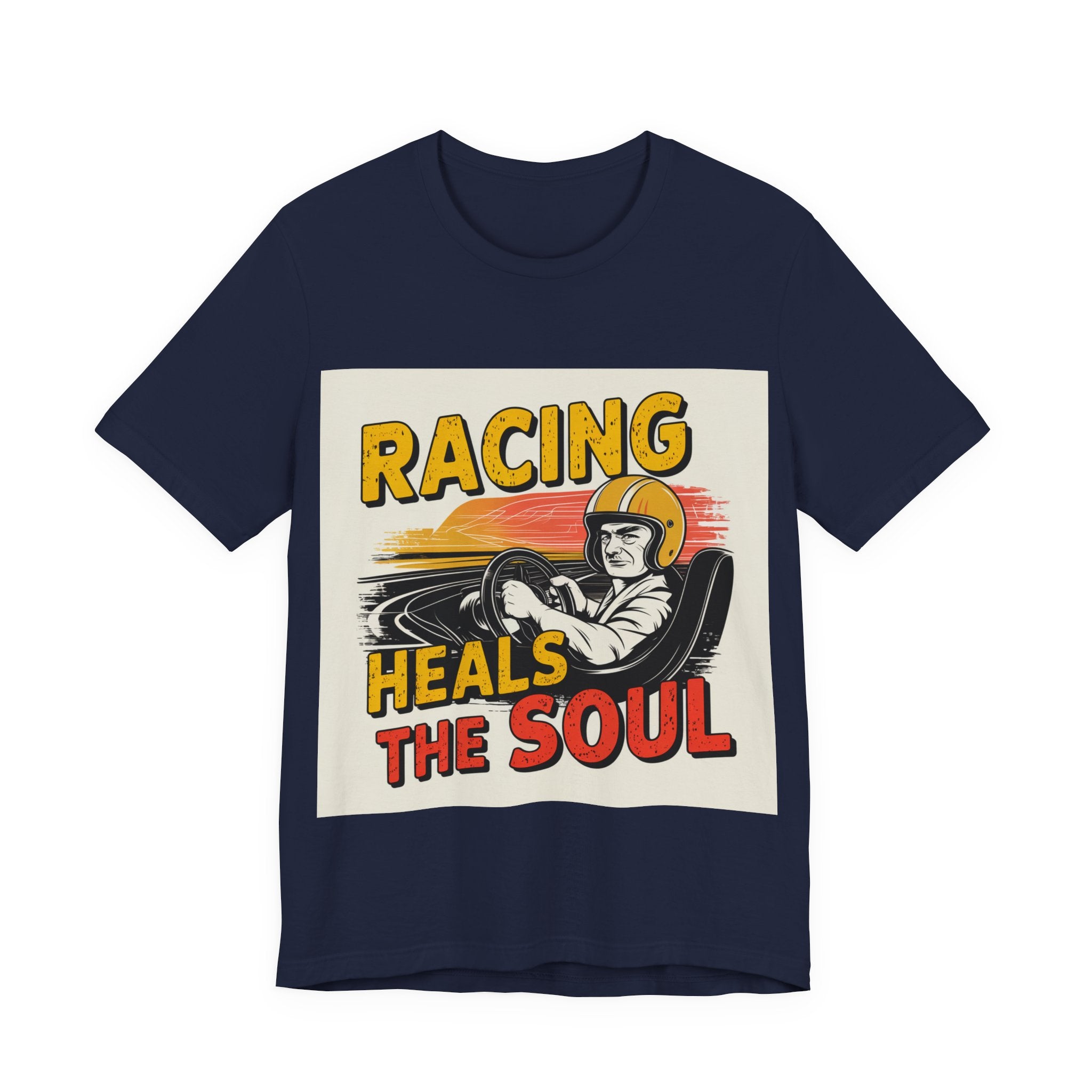Racing Heals The Soul - Trendy Teez Funny Tee mockup