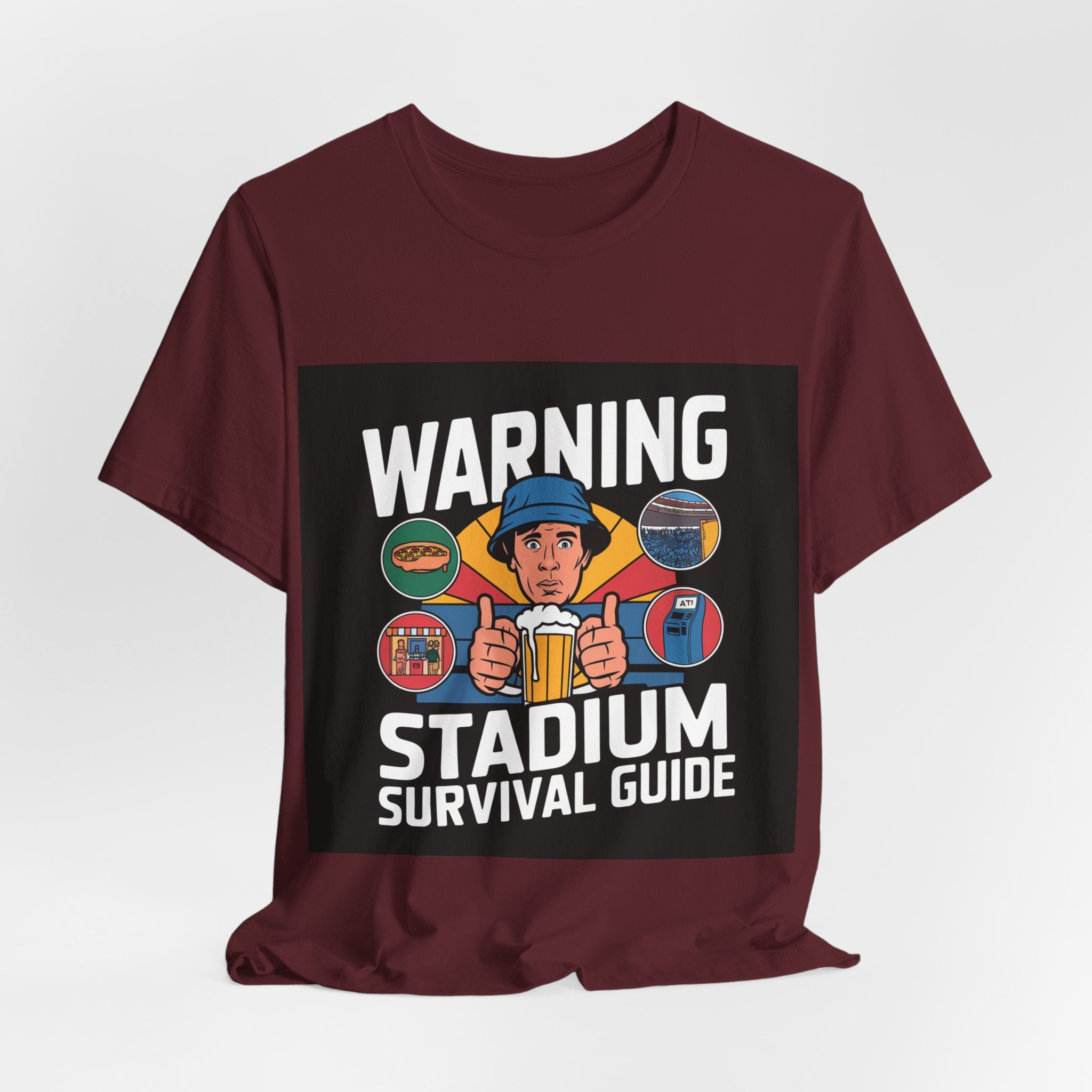 Stadium Survival Guide - Trendy Teez Funny Tee mockup