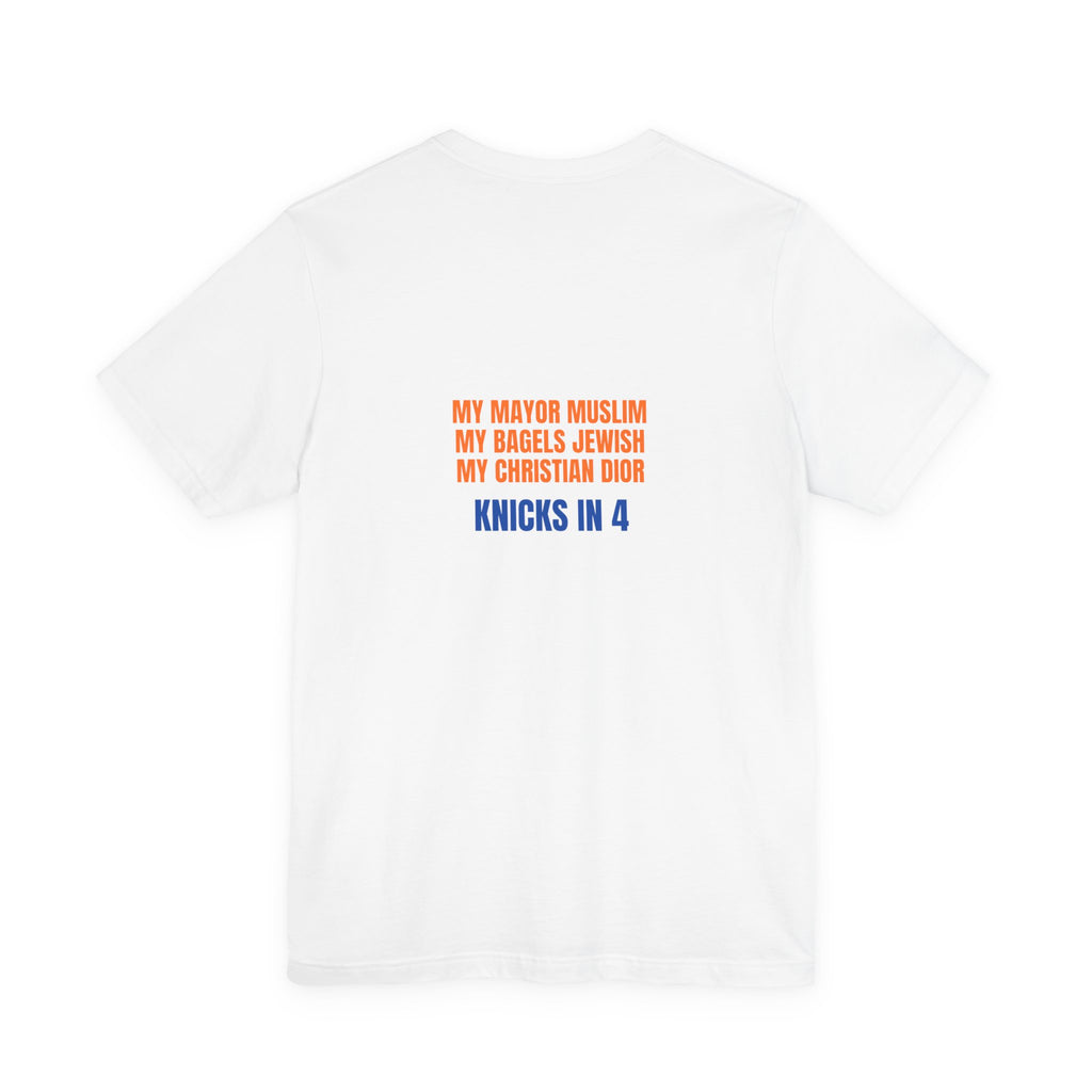 Knicks In 4 Liberty Ball - Trendy Teez Tee (Graphic Front + Text Back) mockup