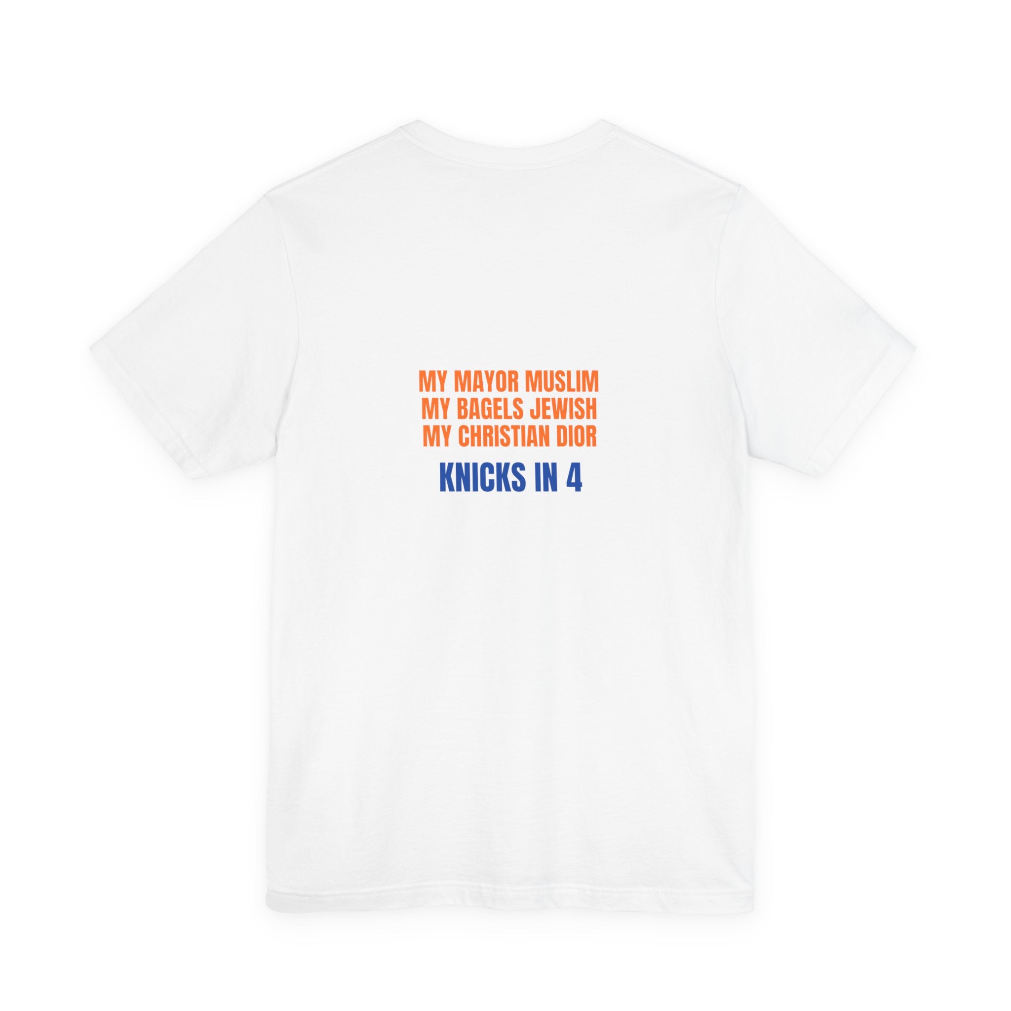 Knicks In 4 Liberty Ball - Trendy Teez Tee (Graphic Front + Text Back) mockup