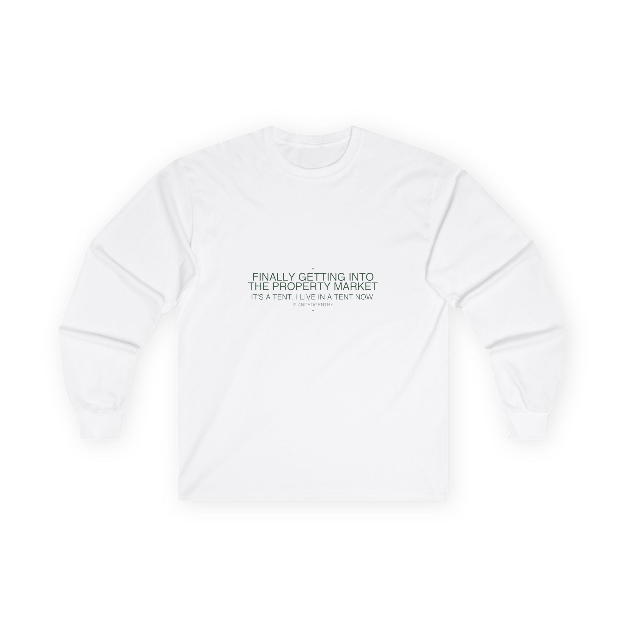 Finally Getting Into The Property Market - Trendy Teez Funny Long Sleeve mockup