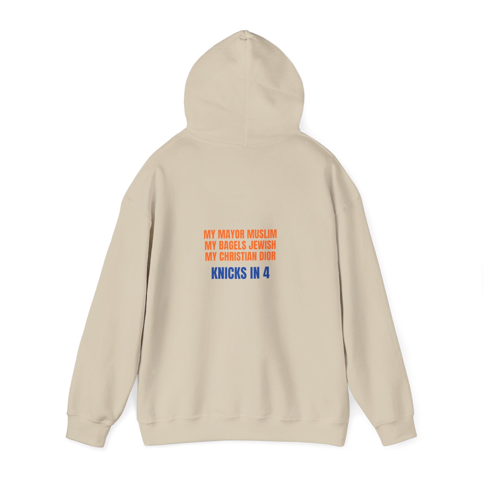 Knicks In 4 Liberty Ball - Trendy Teez Hoodie (Graphic Front + Text Back) mockup