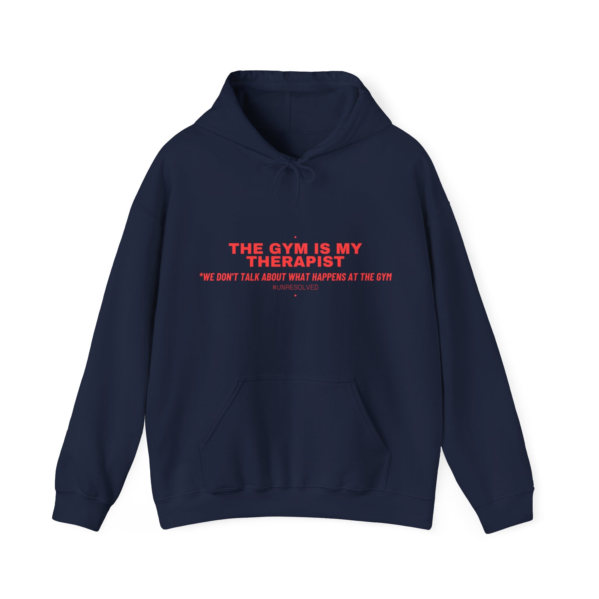 The Gym Is My Therapist - Trendy Teez Funny Hoodie mockup