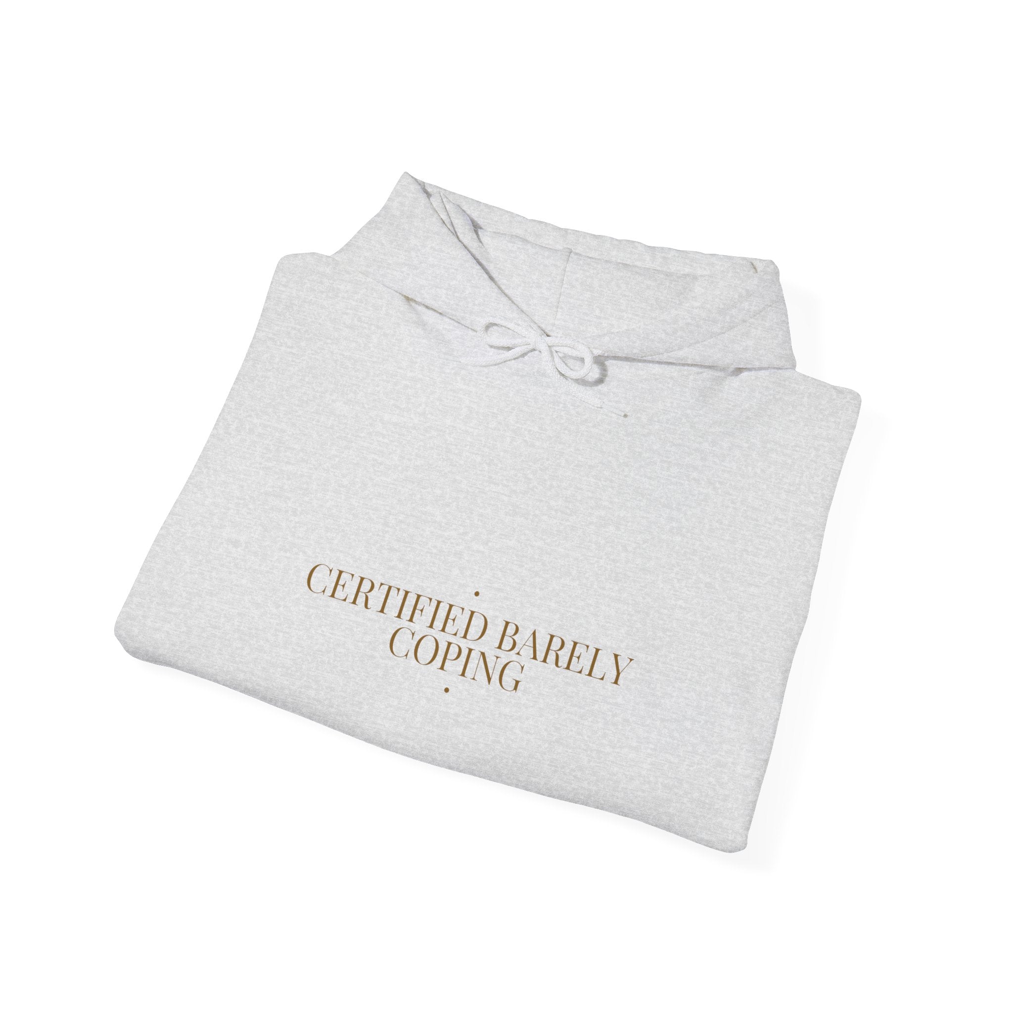 Certified Barely Coping - Trendy Teez Funny Hoodie mockup