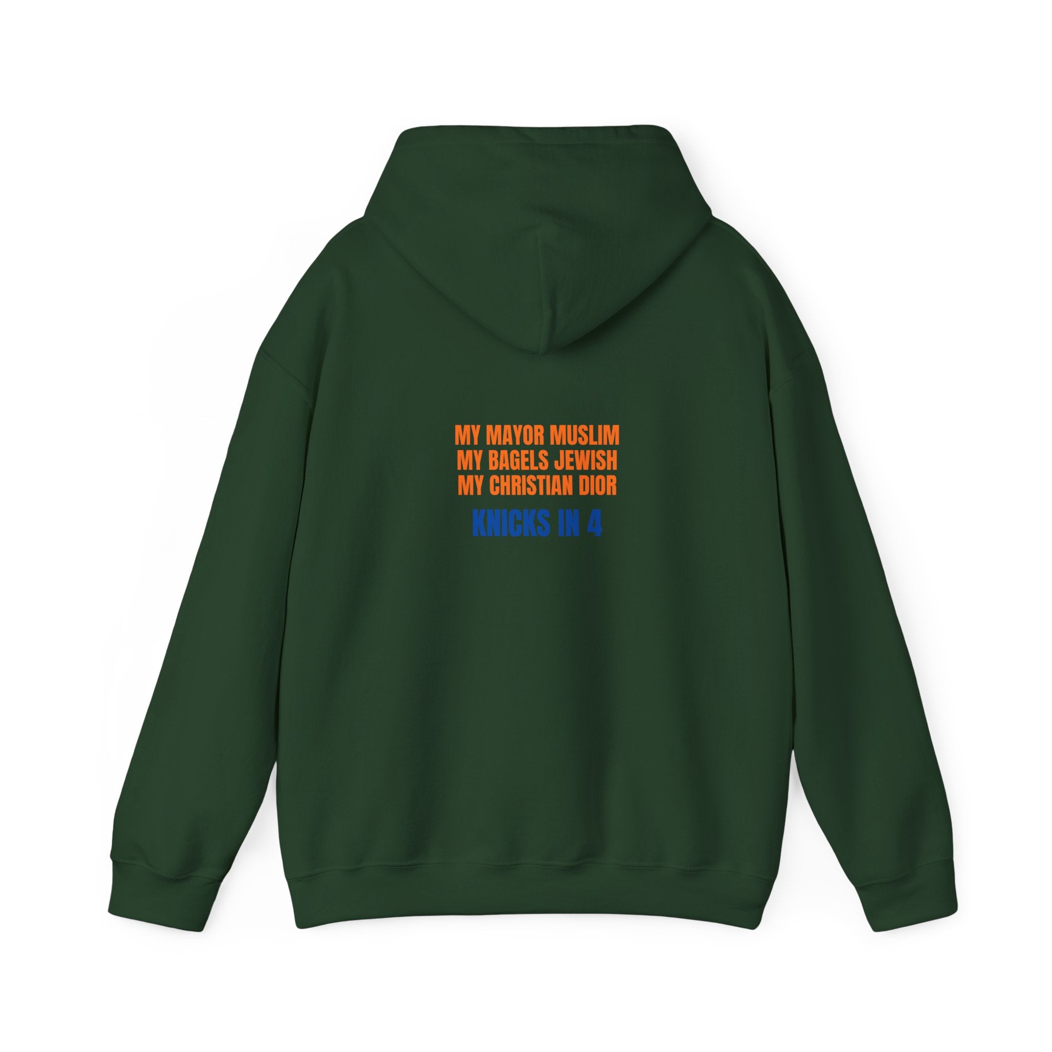 Knicks In 4 Liberty Ball - Trendy Teez Hoodie (Graphic Front + Text Back) mockup