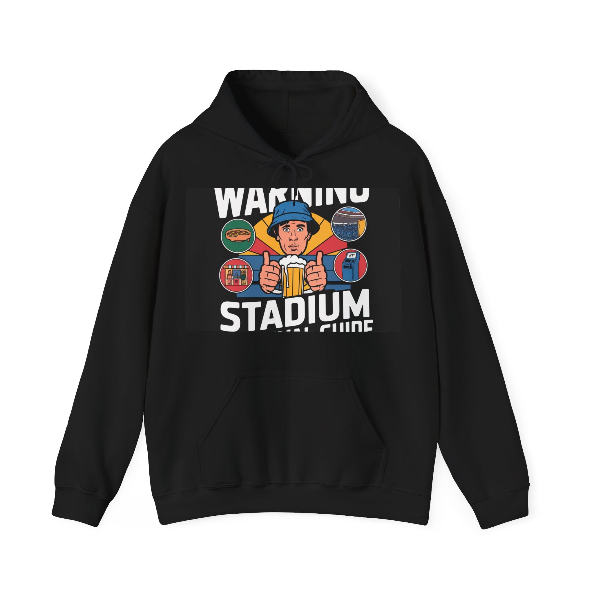 Stadium Survival Guide - Trendy Teez Funny Hoodie mockup