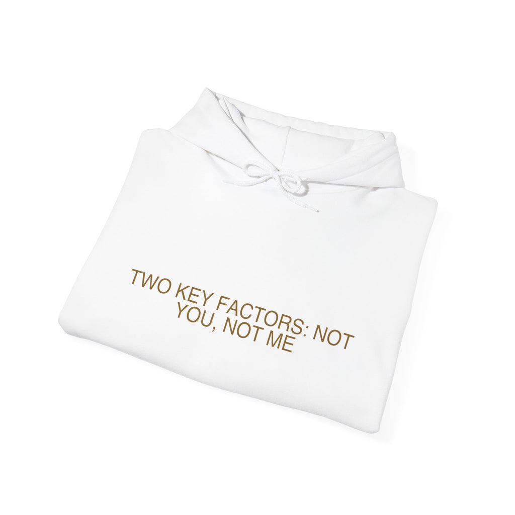 Two Key Factors: Not You, Not Me - Trendy Teez Funny Hoodie mockup