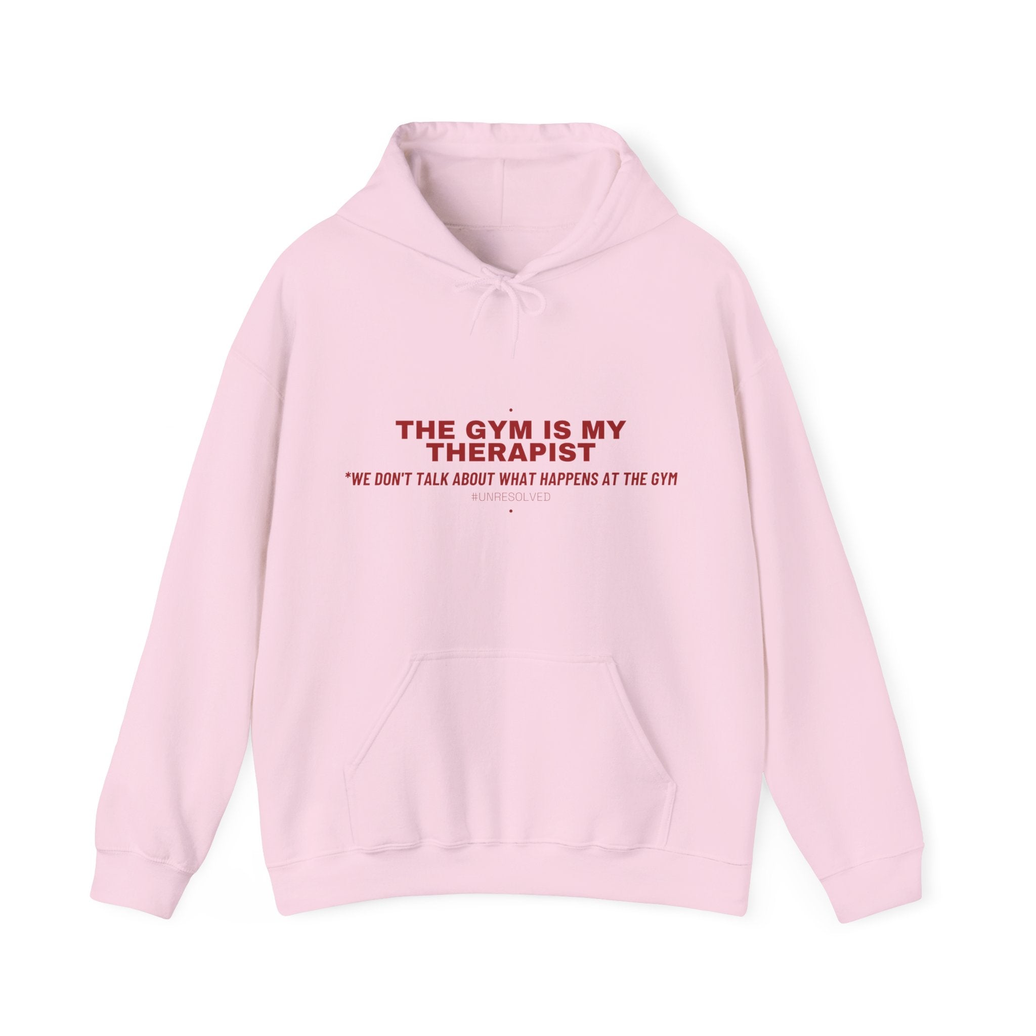 The Gym Is My Therapist - Trendy Teez Funny Hoodie mockup