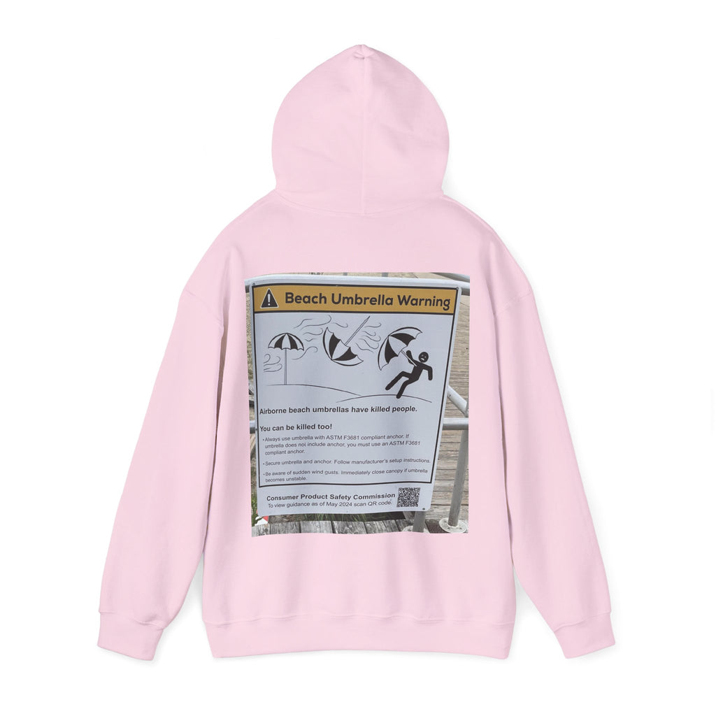 Flying Beach Umbrellas (Ocean City, Nj) — Hard Hoodie (Back Print)