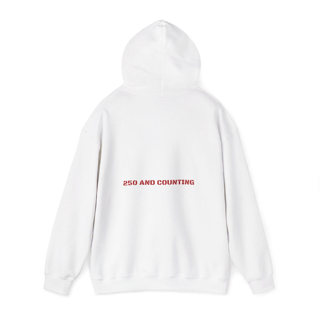 250 And Counting - Trendy Teez Funny Hoodie (Back Print) mockup