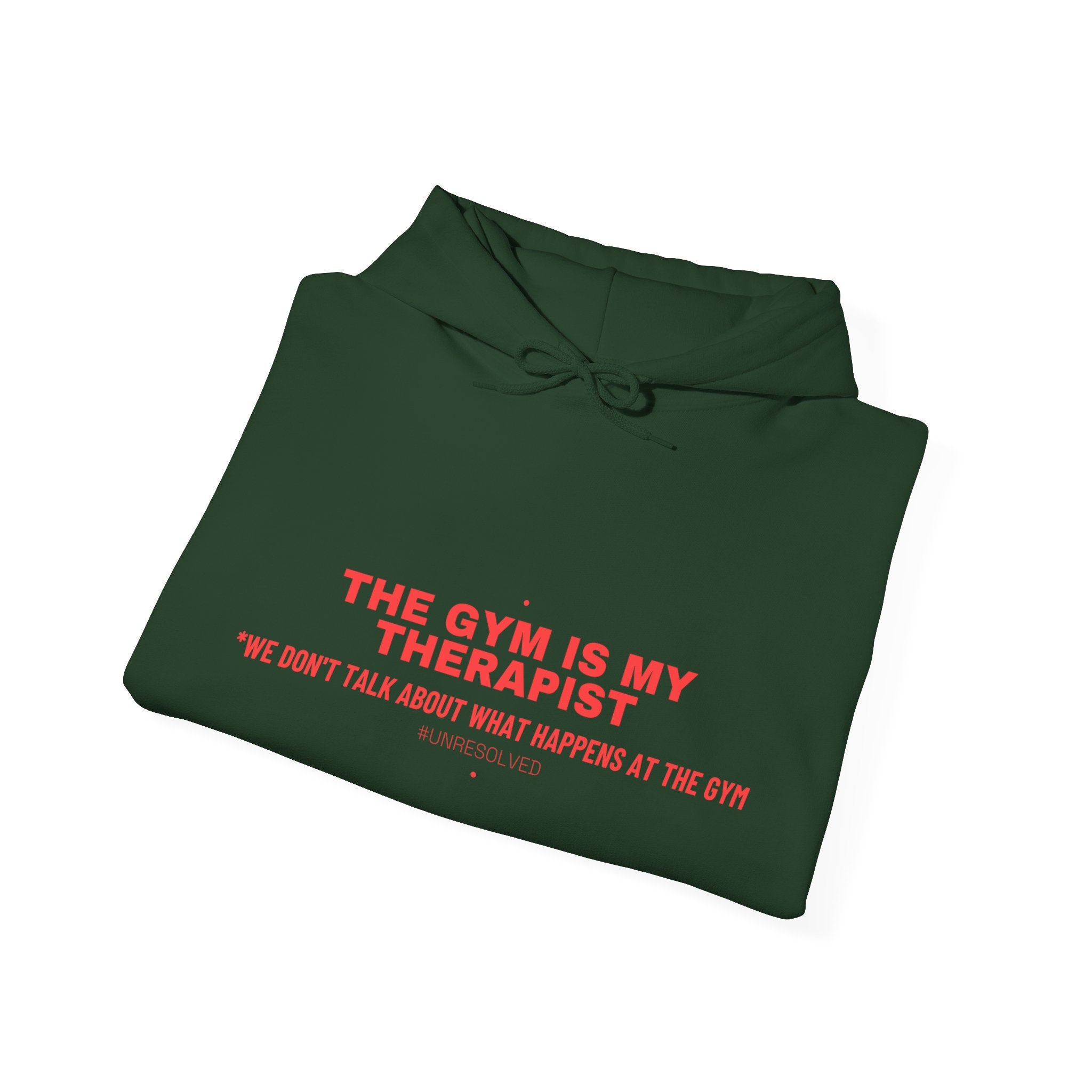 The Gym Is My Therapist - Trendy Teez Funny Hoodie mockup