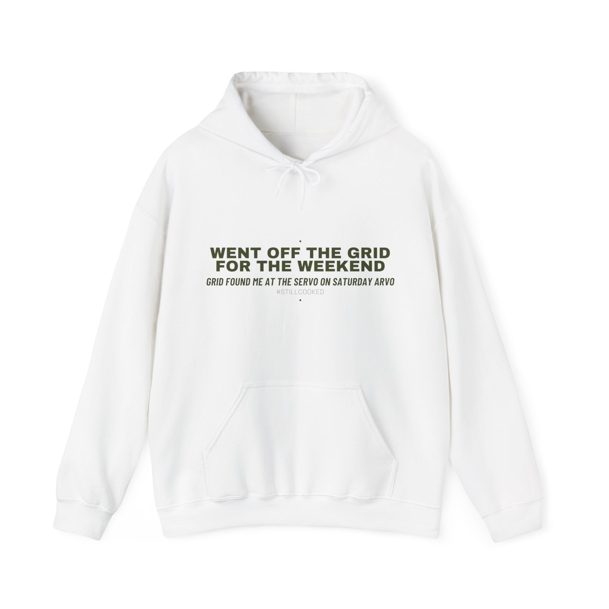 Went Off The Grid For The Weekend - Trendy Teez Funny Hoodie mockup