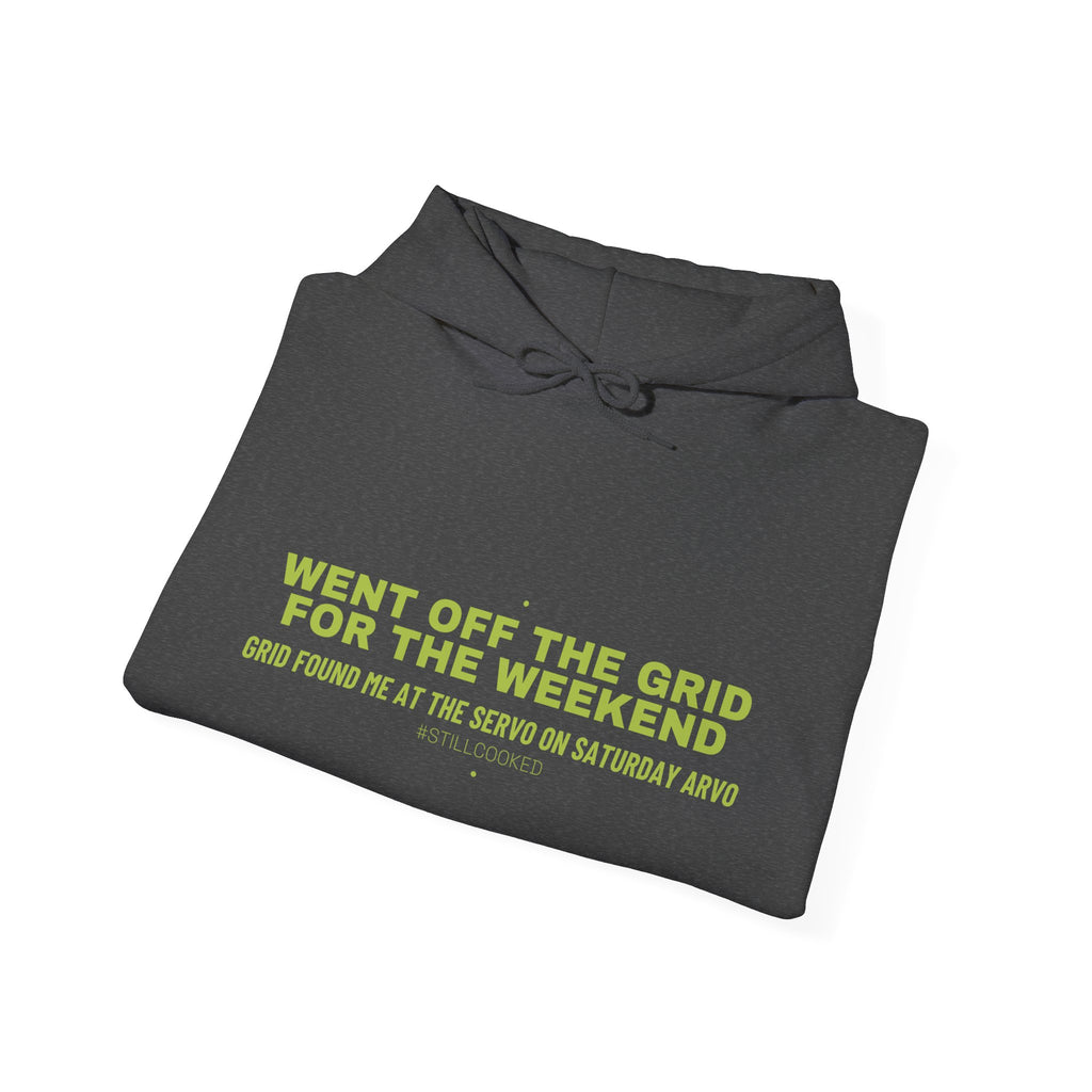 Went Off The Grid For The Weekend - Trendy Teez Funny Hoodie mockup