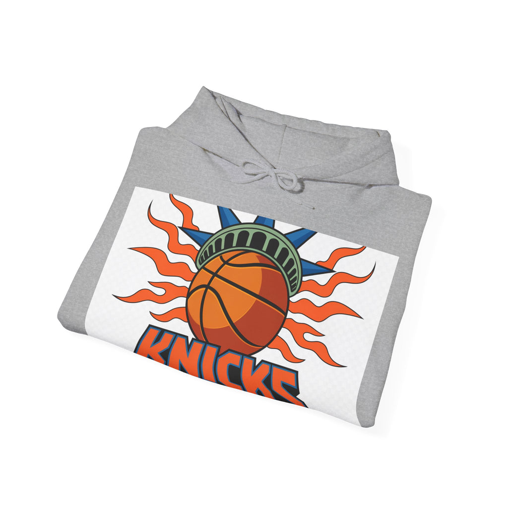 Knicks In 4 Liberty Ball - Trendy Teez Hoodie (Graphic Front + Text Back) mockup