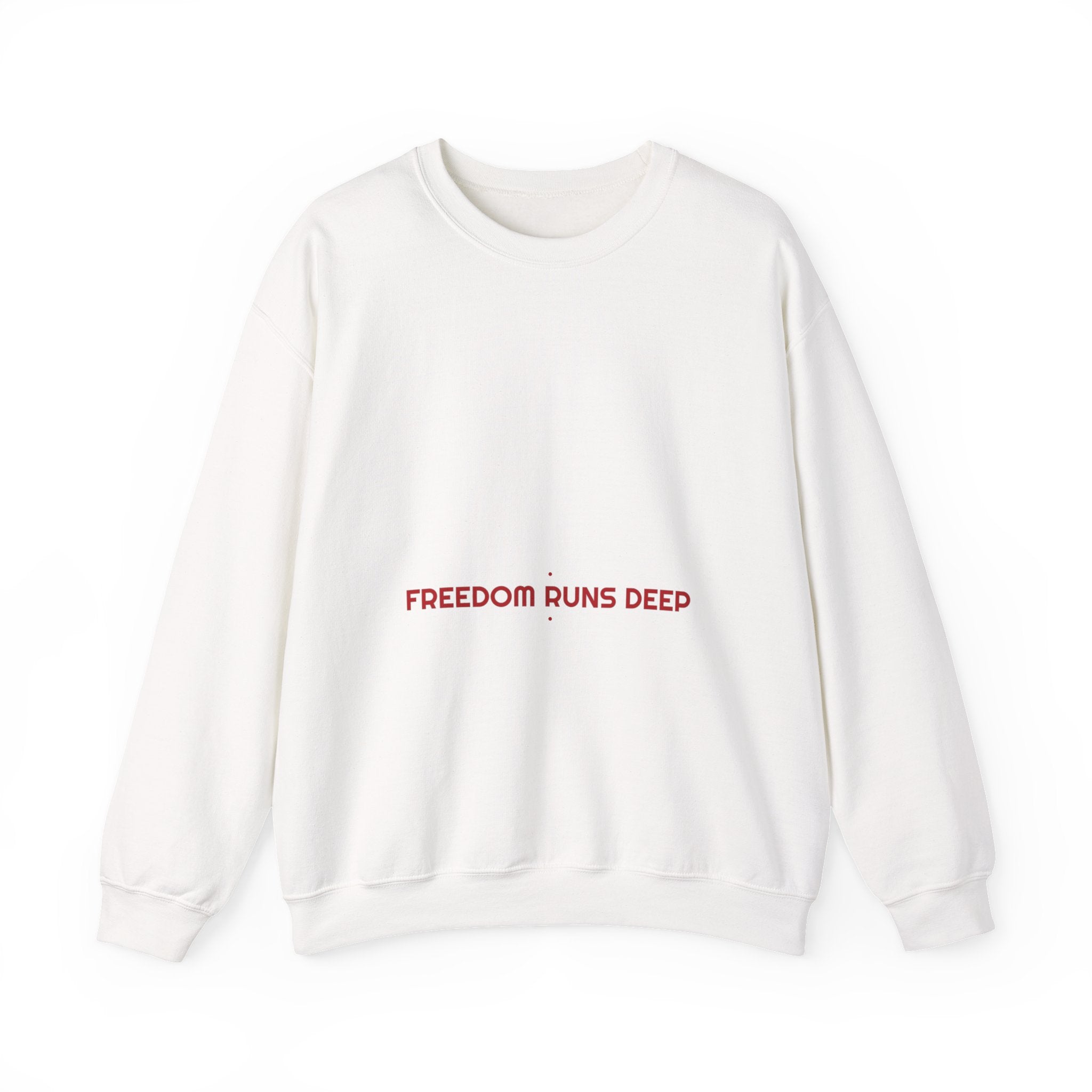 Freedom Runs Deep - Trendy Teez Funny Crewneck mockup