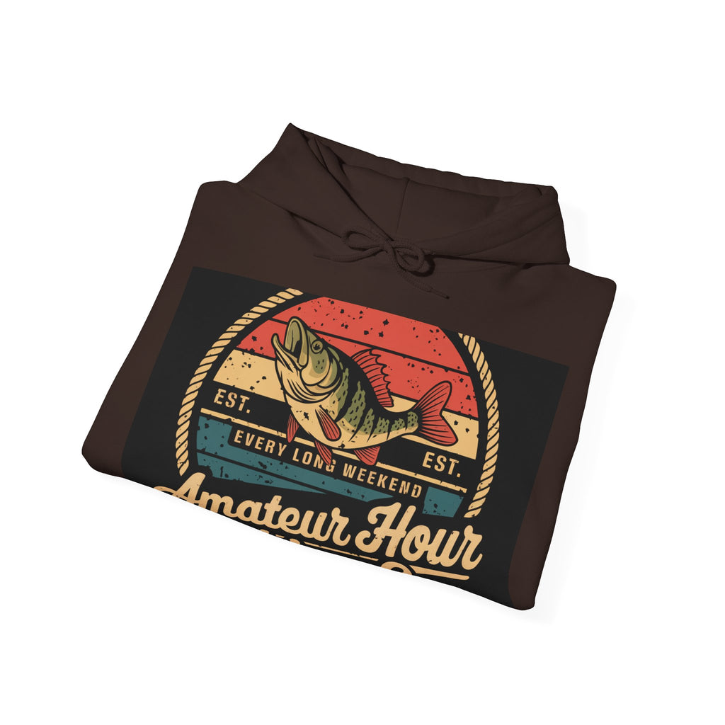 Amateur Hour Fishing Co. - Trendy Teez Funny Hoodie mockup