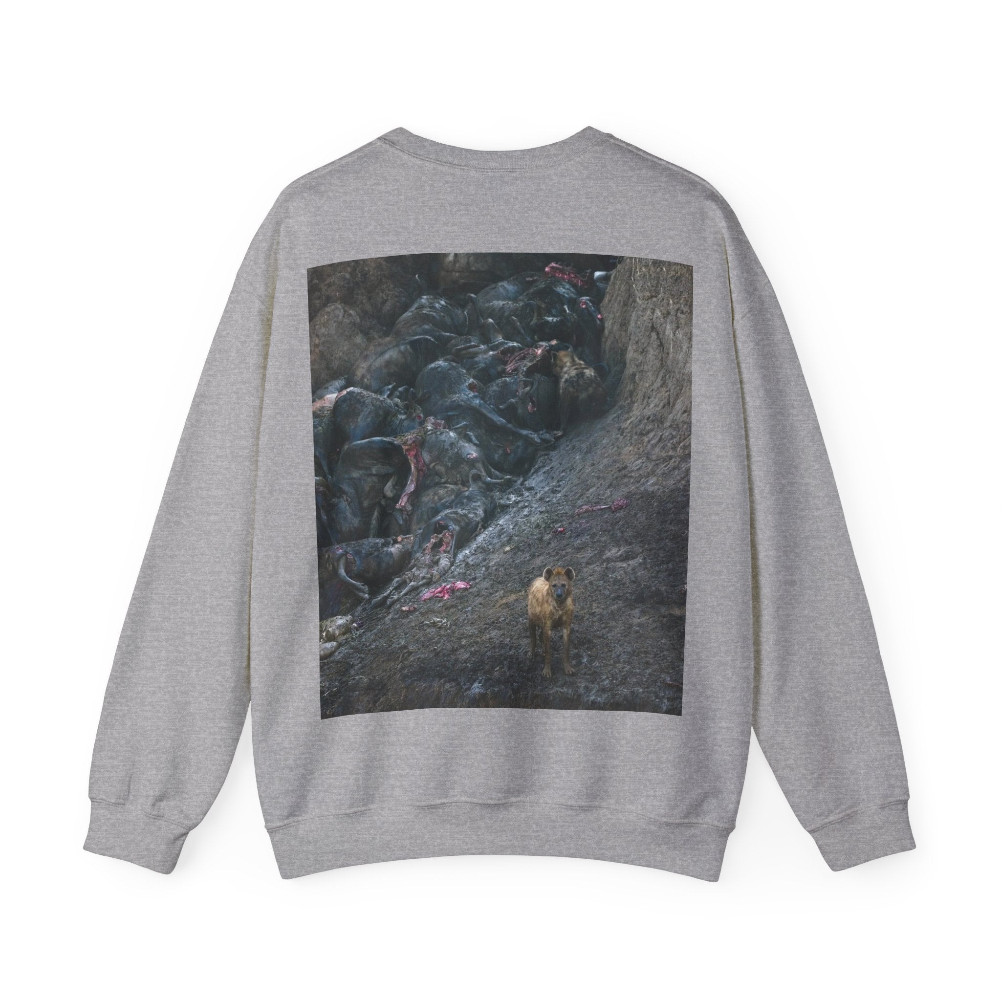 Feast / In The Surge To Cross The Mara River Th... — Hard Crewneck (Back Print)