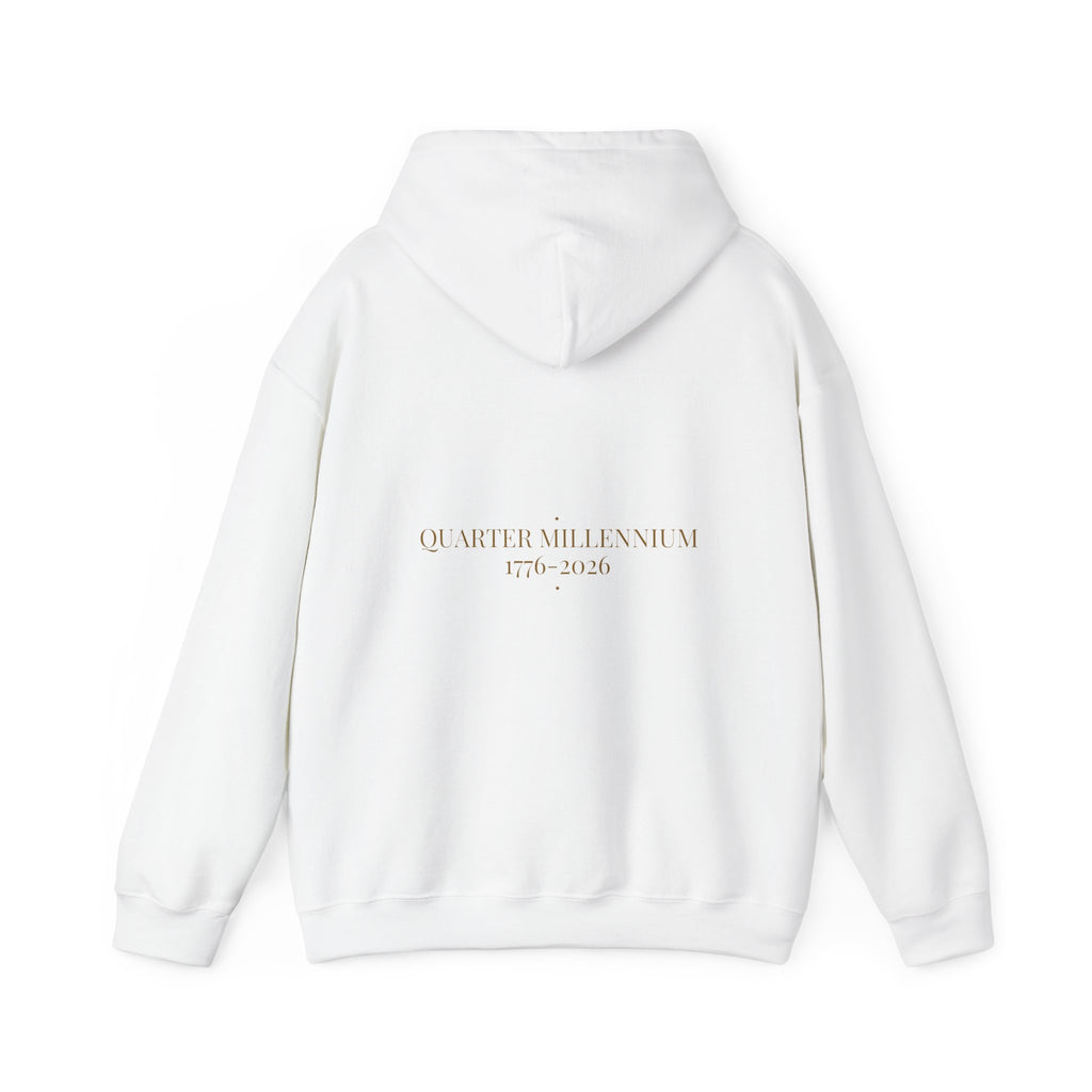 Quarter Millennium 1776-2026 - Trendy Teez Funny Hoodie (Back Print) mockup