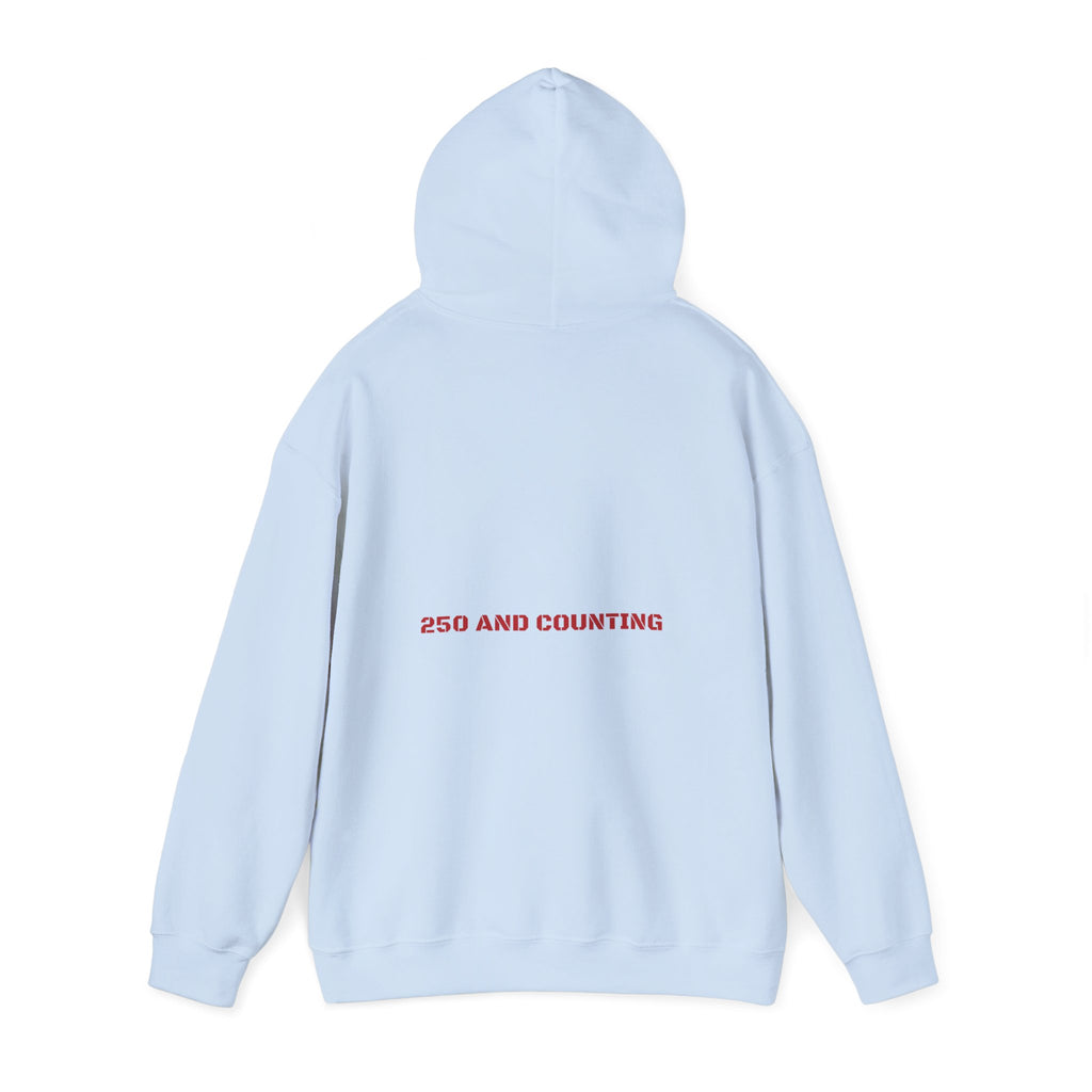 250 And Counting - Trendy Teez Funny Hoodie (Back Print) mockup