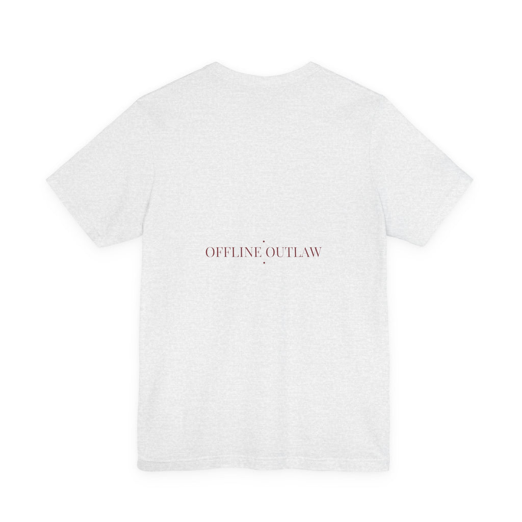 Offline Outlaw - Trendy Teez Funny Tee (Back Print) mockup