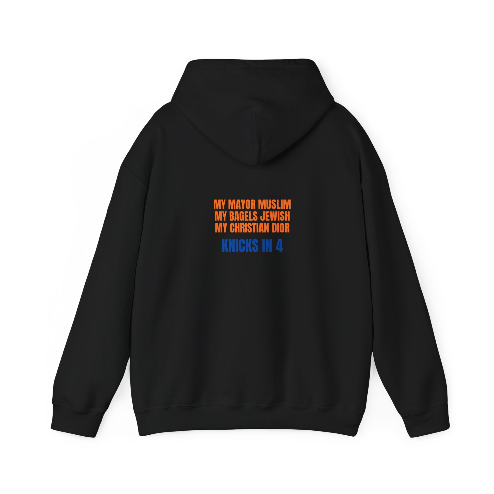 Knicks In 4 Liberty Ball - Trendy Teez Hoodie (Graphic Front + Text Back) mockup