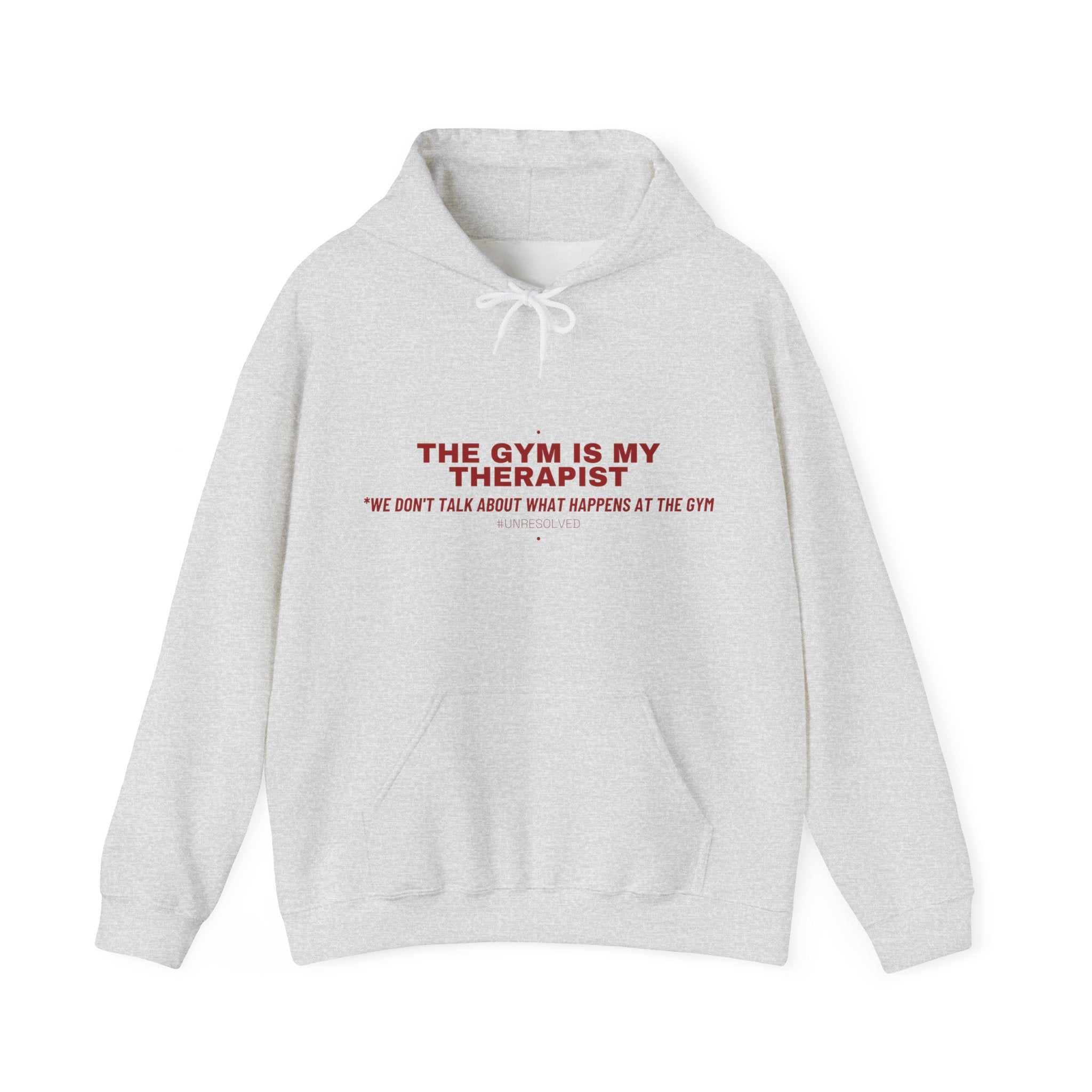 The Gym Is My Therapist - Trendy Teez Funny Hoodie mockup
