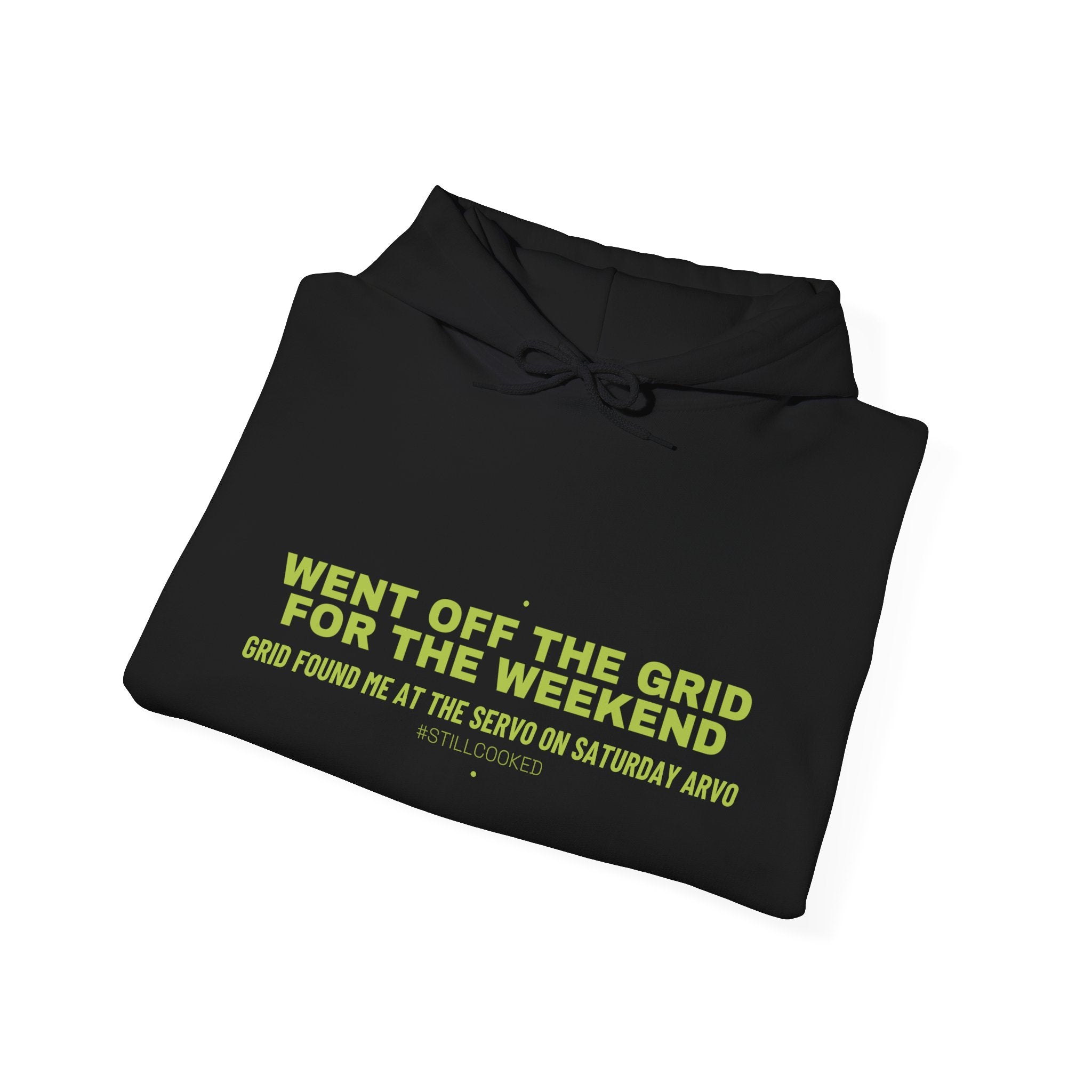 Went Off The Grid For The Weekend - Trendy Teez Funny Hoodie mockup