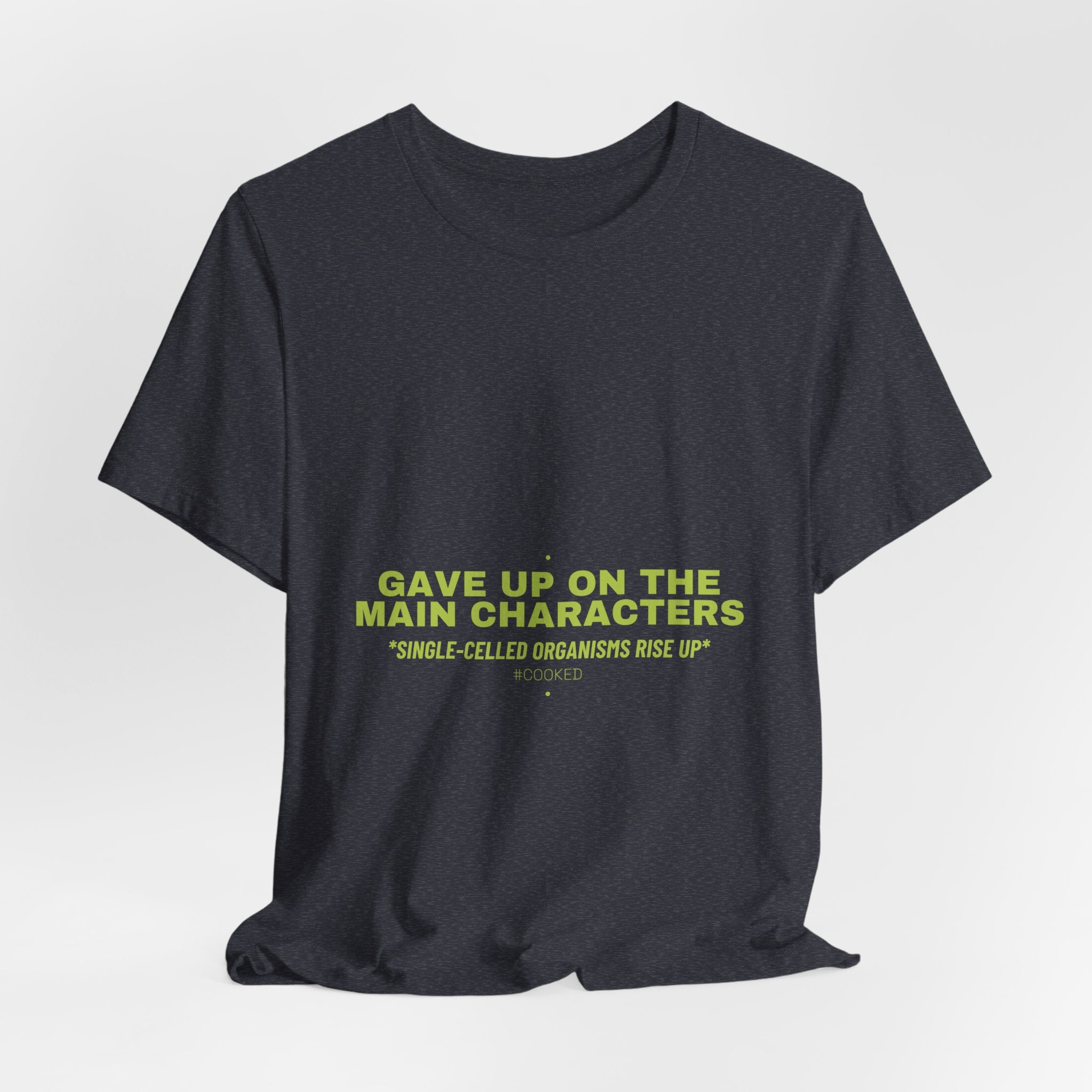 Gave Up On The Main Characters - Trendy Teez Funny Tee mockup