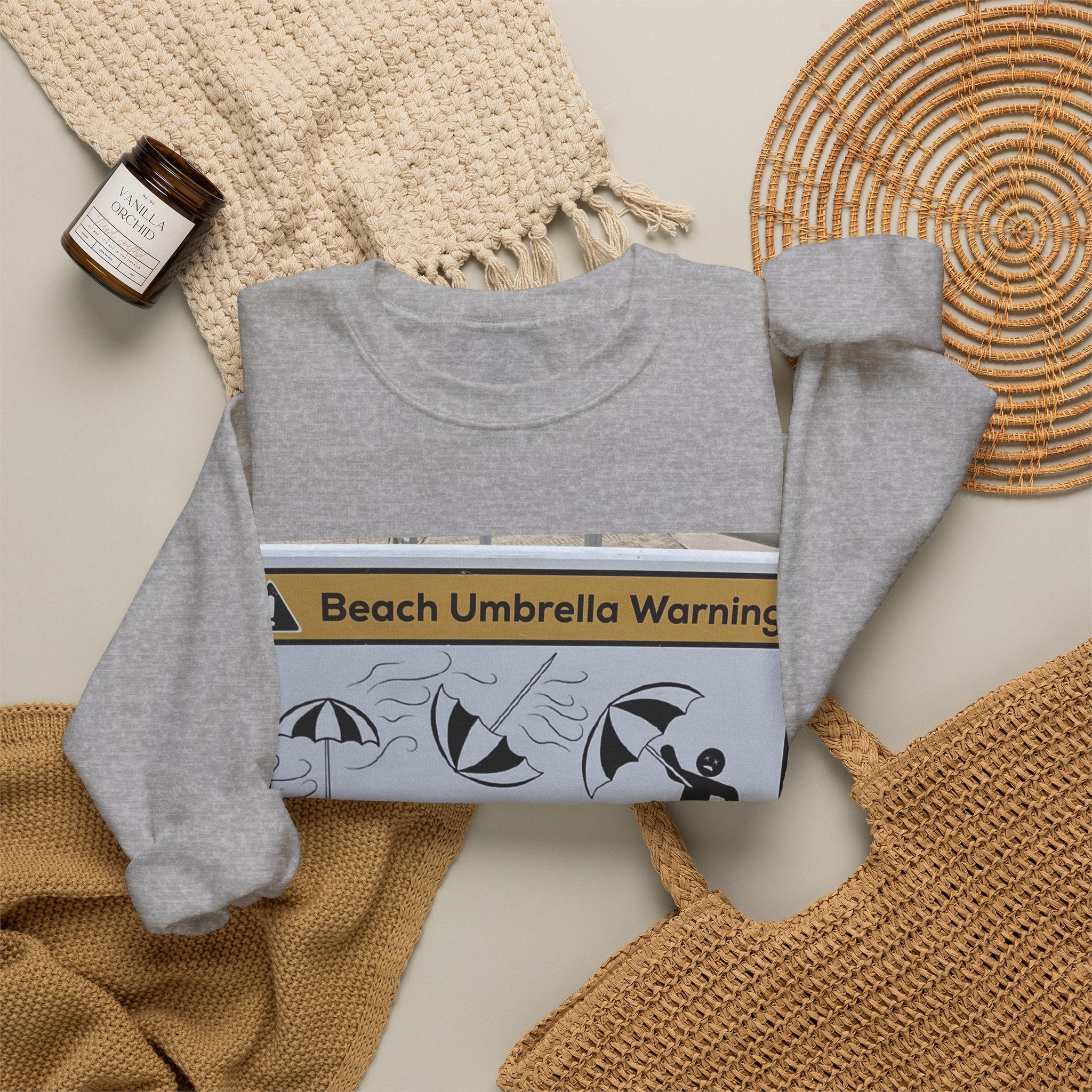 Flying Beach Umbrellas (Ocean City, Nj) — Hard Crewneck