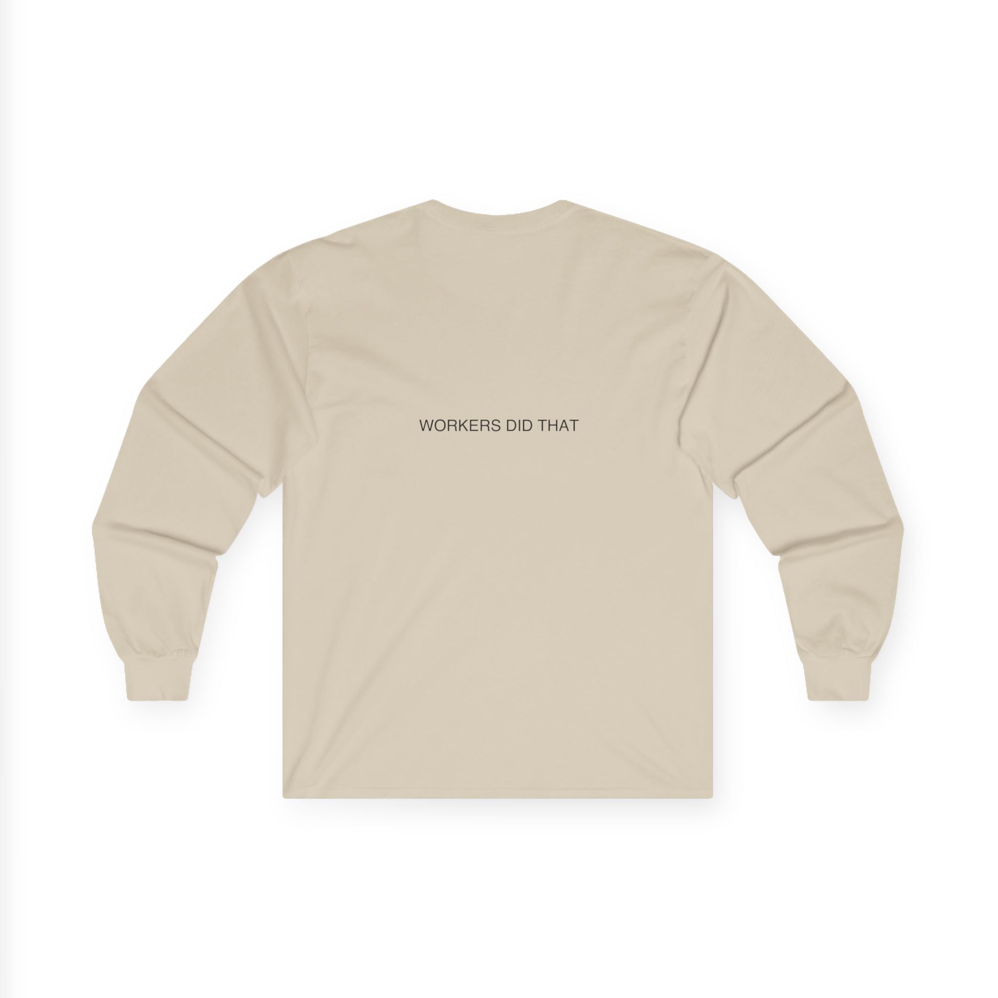 Workers Did That - Trendy Teez Funny Long Sleeve (Back Print) mockup