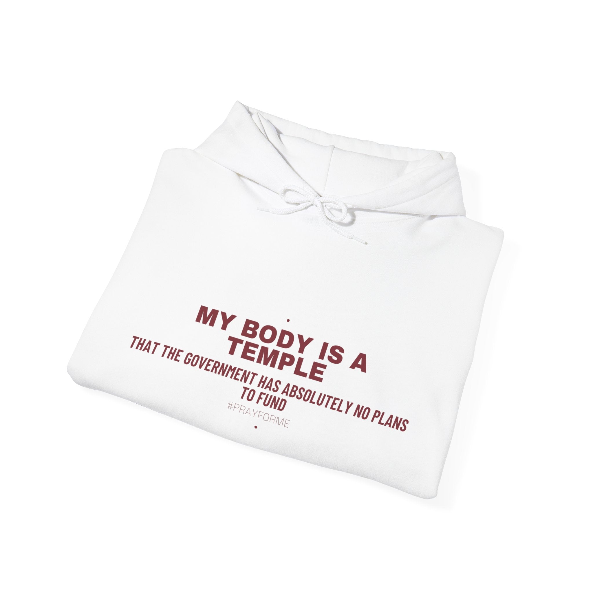 My Body Is A Temple - Trendy Teez Funny Hoodie mockup