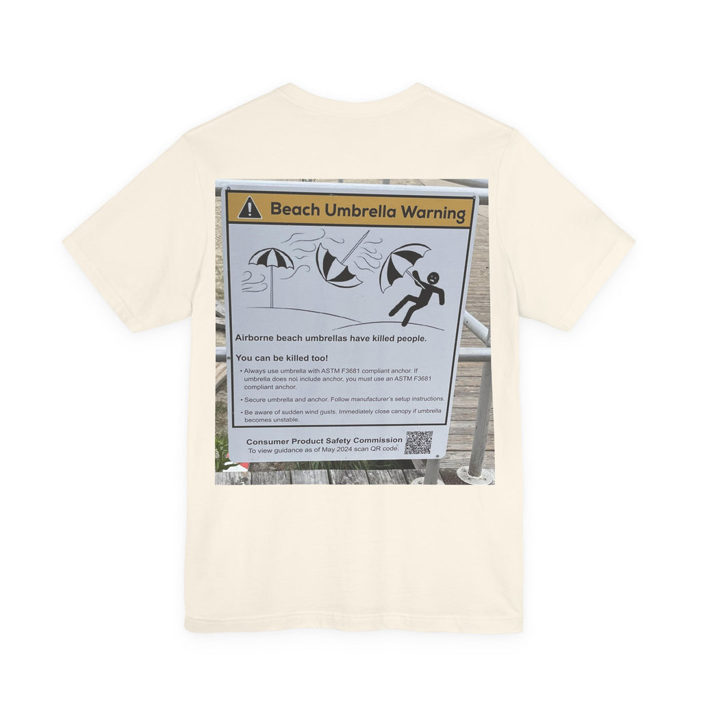 Flying Beach Umbrellas (Ocean City, Nj) — Hard Tee (Back Print)