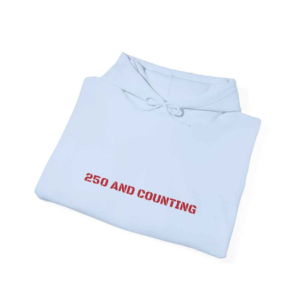 250 And Counting - Trendy Teez Funny Hoodie mockup