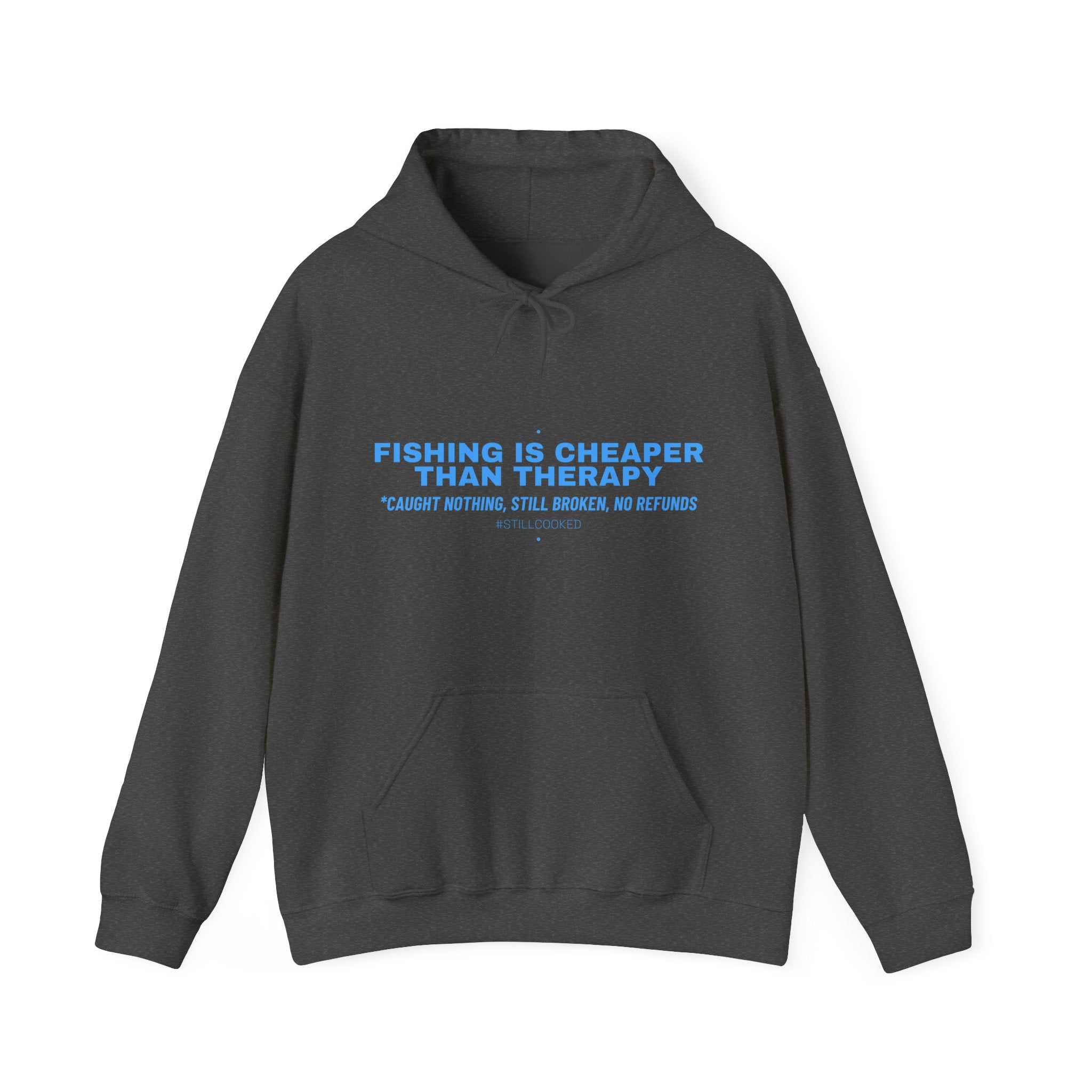 Fishing Is Cheaper Than Therapy - Trendy Teez Funny Hoodie mockup